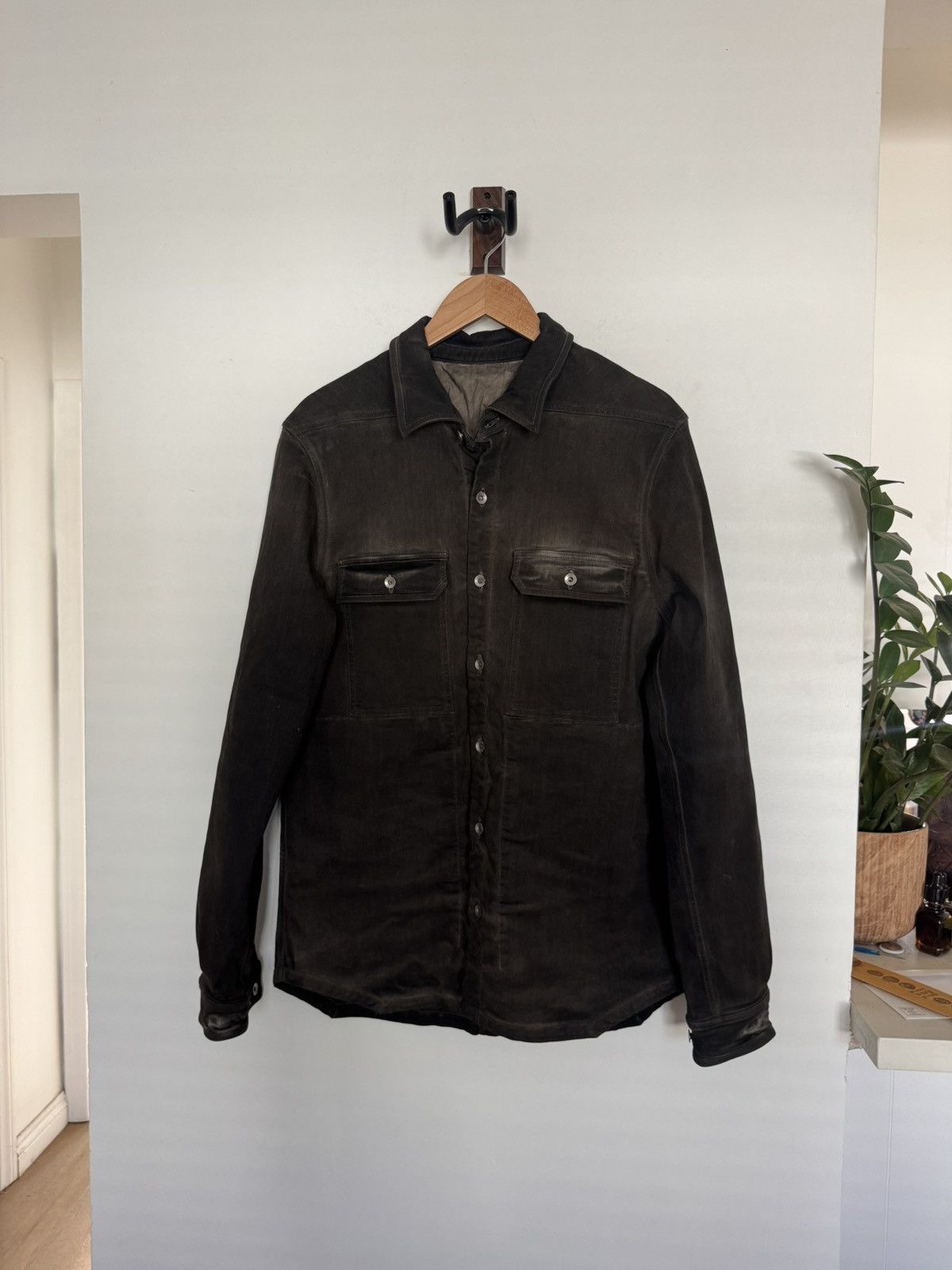 Rick Owens Drkshdw Dark dust oversized denim outershirt Size US S / EU 44-46 / 1 - 1 Thumbnail