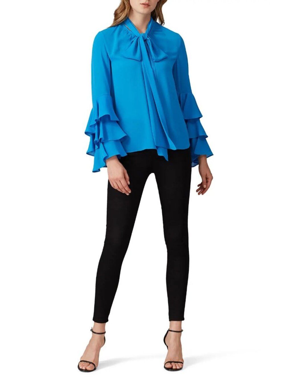 Prabal Gurung Prabal Gurung Blue Bell Sleeve Blouse Size 6 Size M / US 6-8 / IT 42-44 - 1 Thumbnail