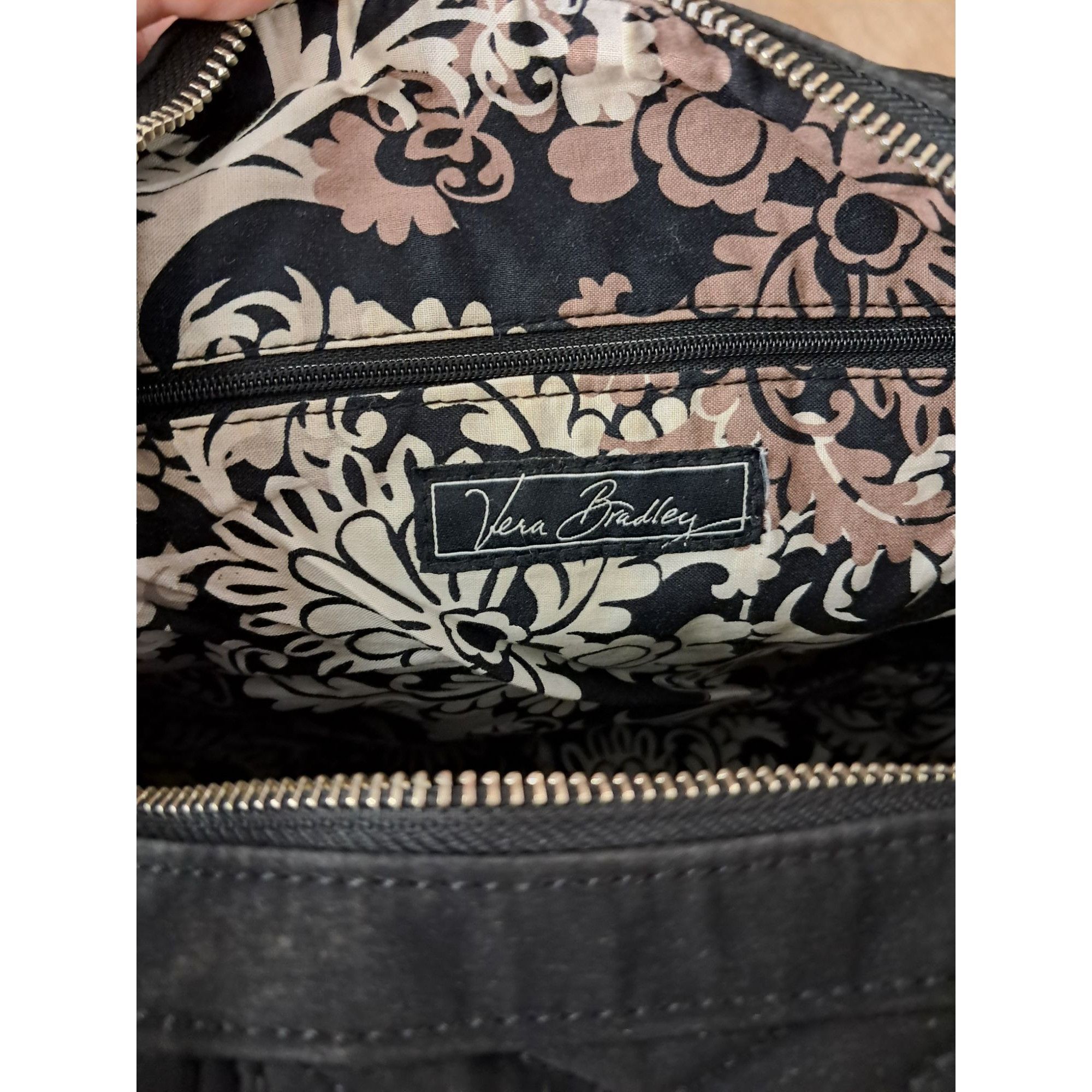 Vera Bradley Vera Bradley Black Quilted Shoulder Tote Bag Size ONE SIZE - 13 Thumbnail