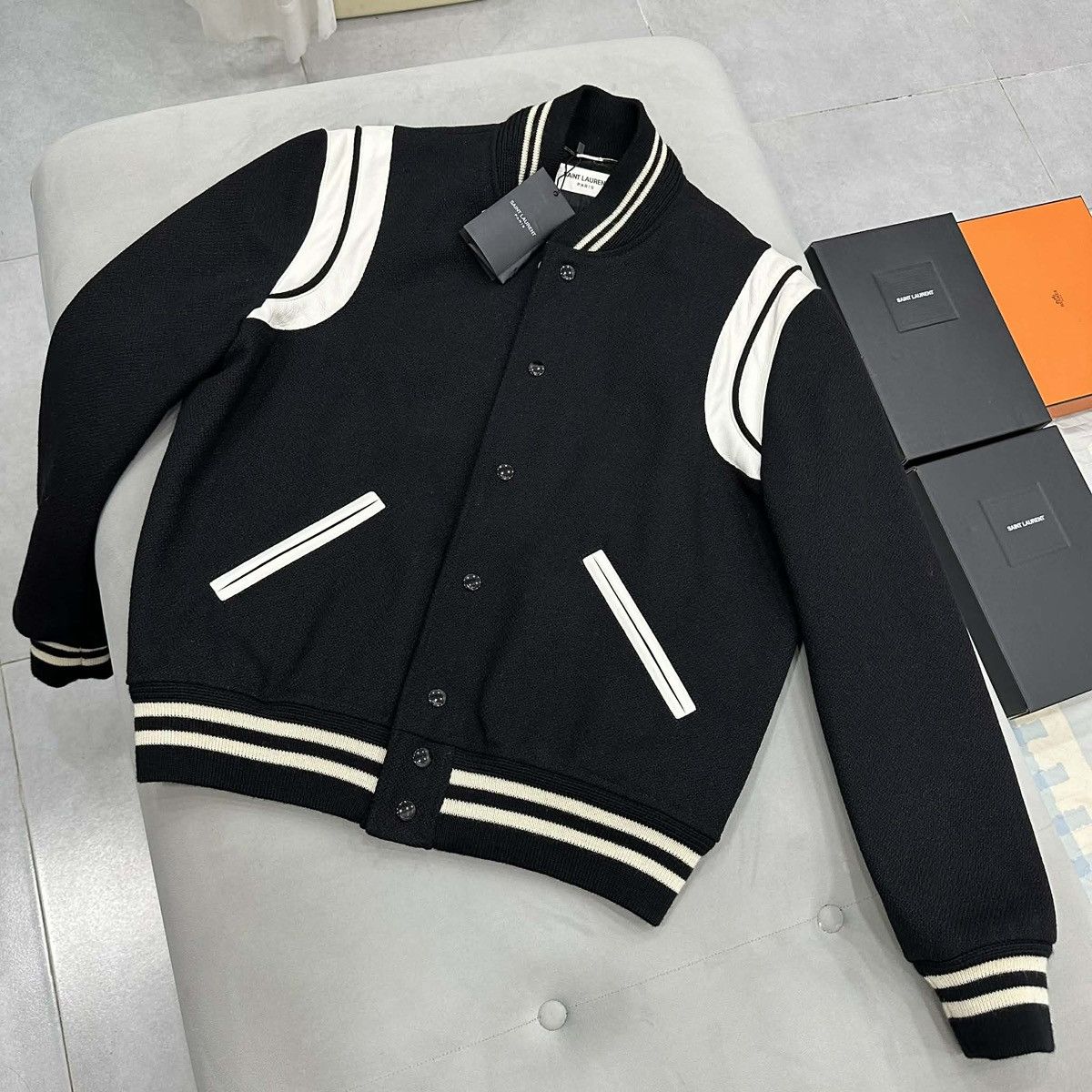 Saint Laurent Paris HEDI SLIMANE X SAINT LAURENT SS18 BLACK TEDDY JACKET IT48 Size US M / EU 48-50 / 2 - 1 Thumbnail
