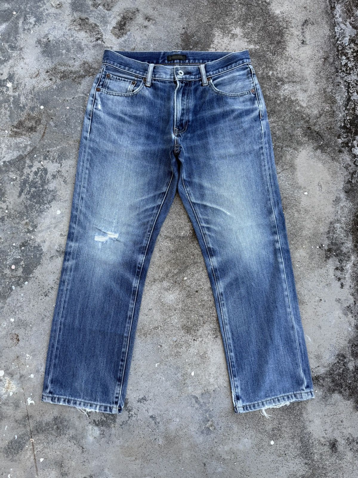 Japanese Brand × Jean × Vintage VINTAGE JAPANESE FADED RIPPED JEAN DENIM PANTS Size US 32 / EU 48 - 1 Thumbnail