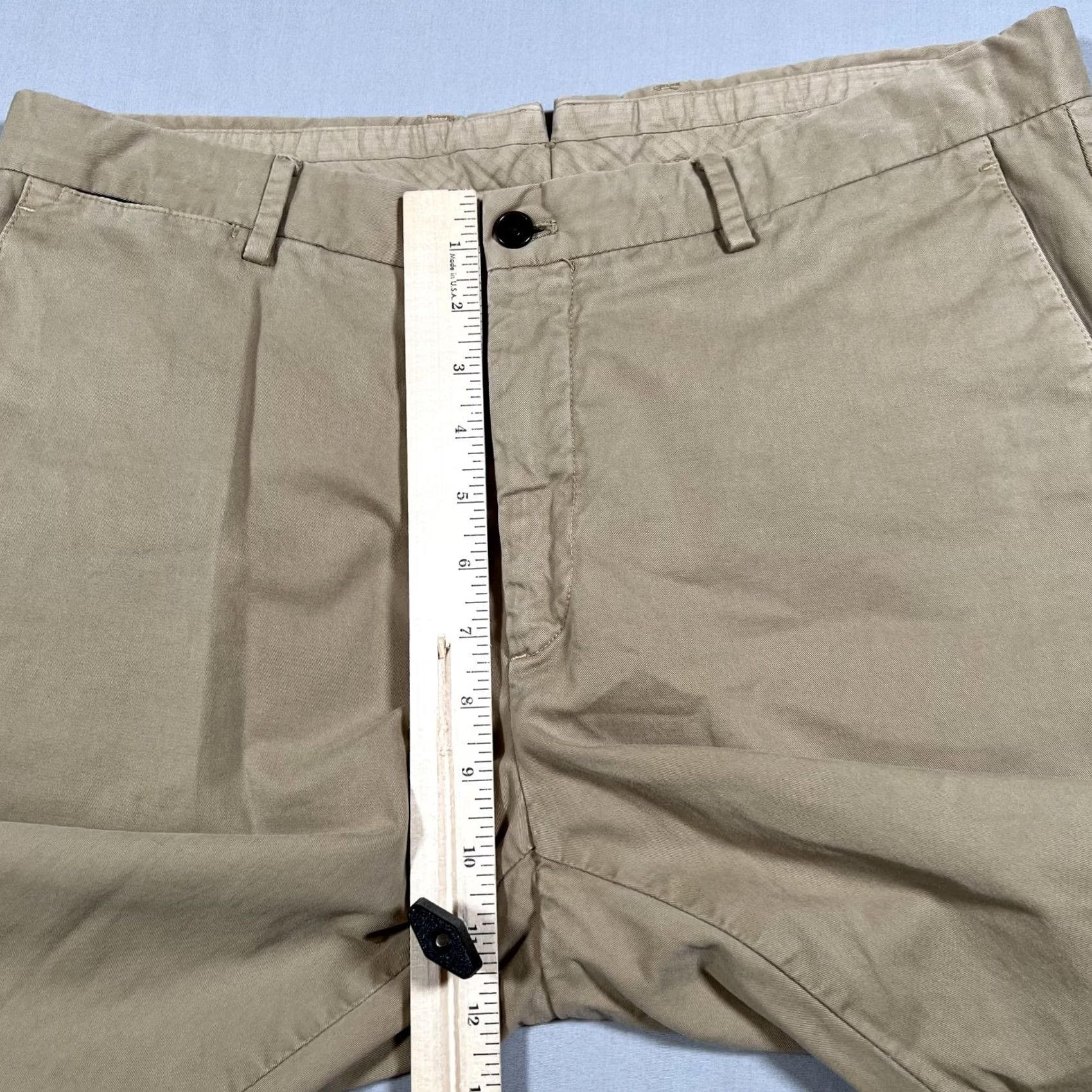 Vintage Ledbury Richmond Chino Pants Men's 33 Sand Tan Flat Front Straight Leg Size US 33 - 7 Thumbnail
