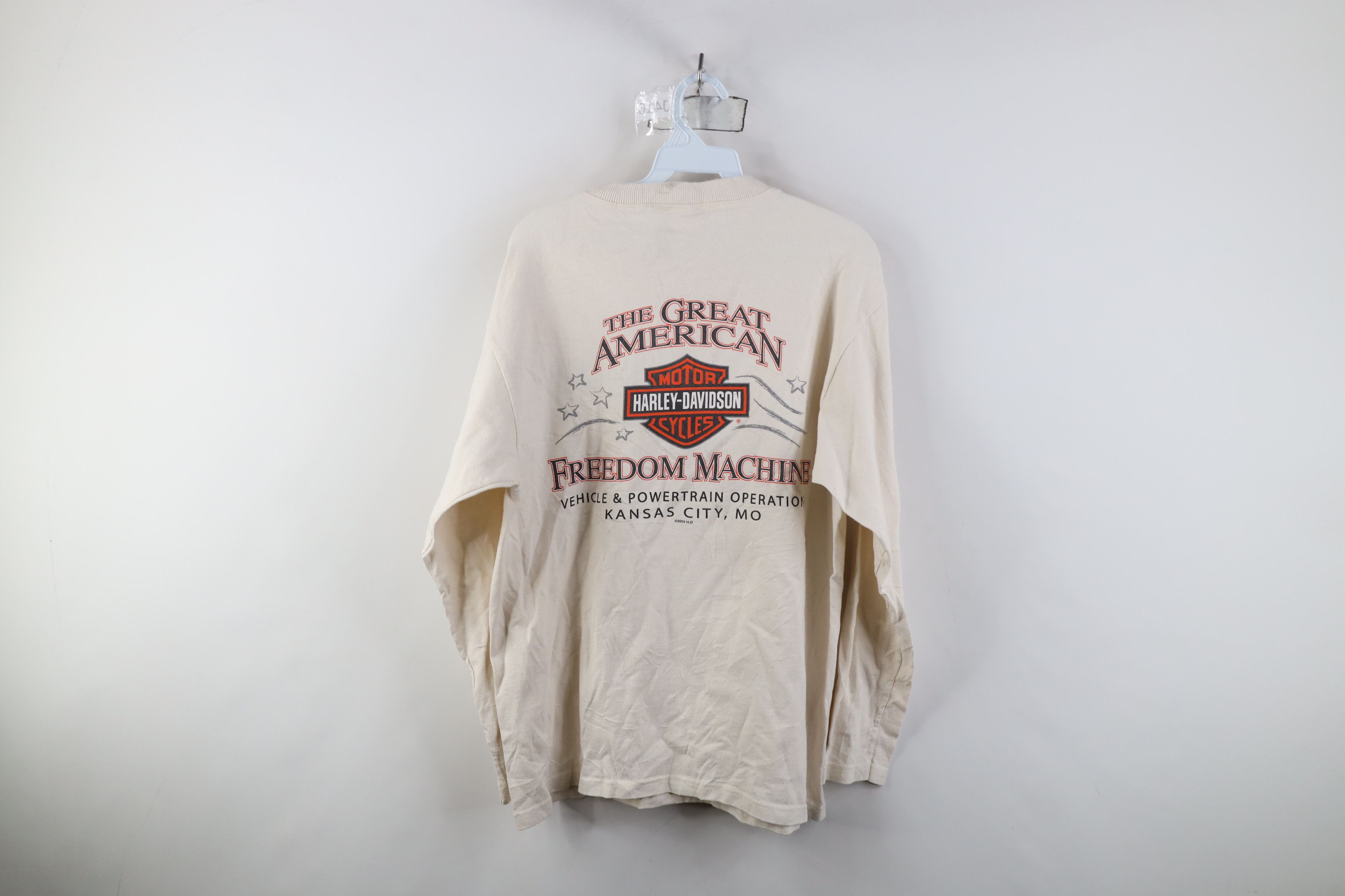 Harley Davidson Vintage Y2K 2004 Harley Davidson Long Sleeve Henley T-Shirt Size US M / EU 48-50 / 2 - 13 Thumbnail
