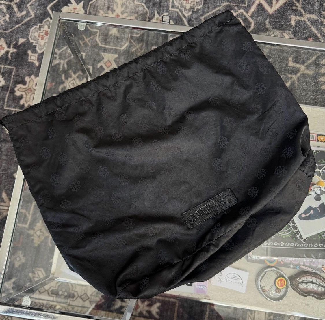 Chrome Hearts 100% Authentic Chrome Hearts Black Drawstring Pouch Bag Size ONE SIZE - 1 Thumbnail