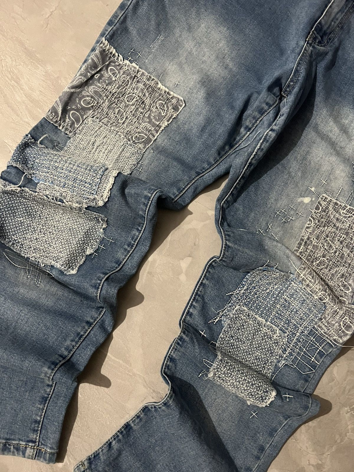 Japanese Brand Vintage Avant Garde Slim Fit Jean / Archive Japanese Vibe 90 Size US 38 / EU 54 - 3 Thumbnail