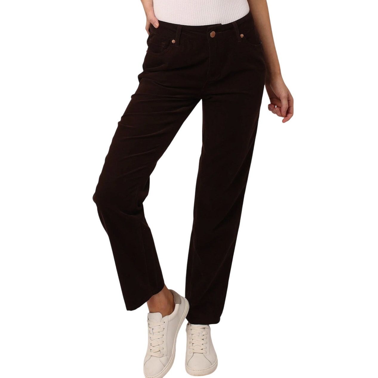Other Dear John Blaire Straight Leg Ankle Brown Corduroy Pants 31 Size 31" - 1 Thumbnail