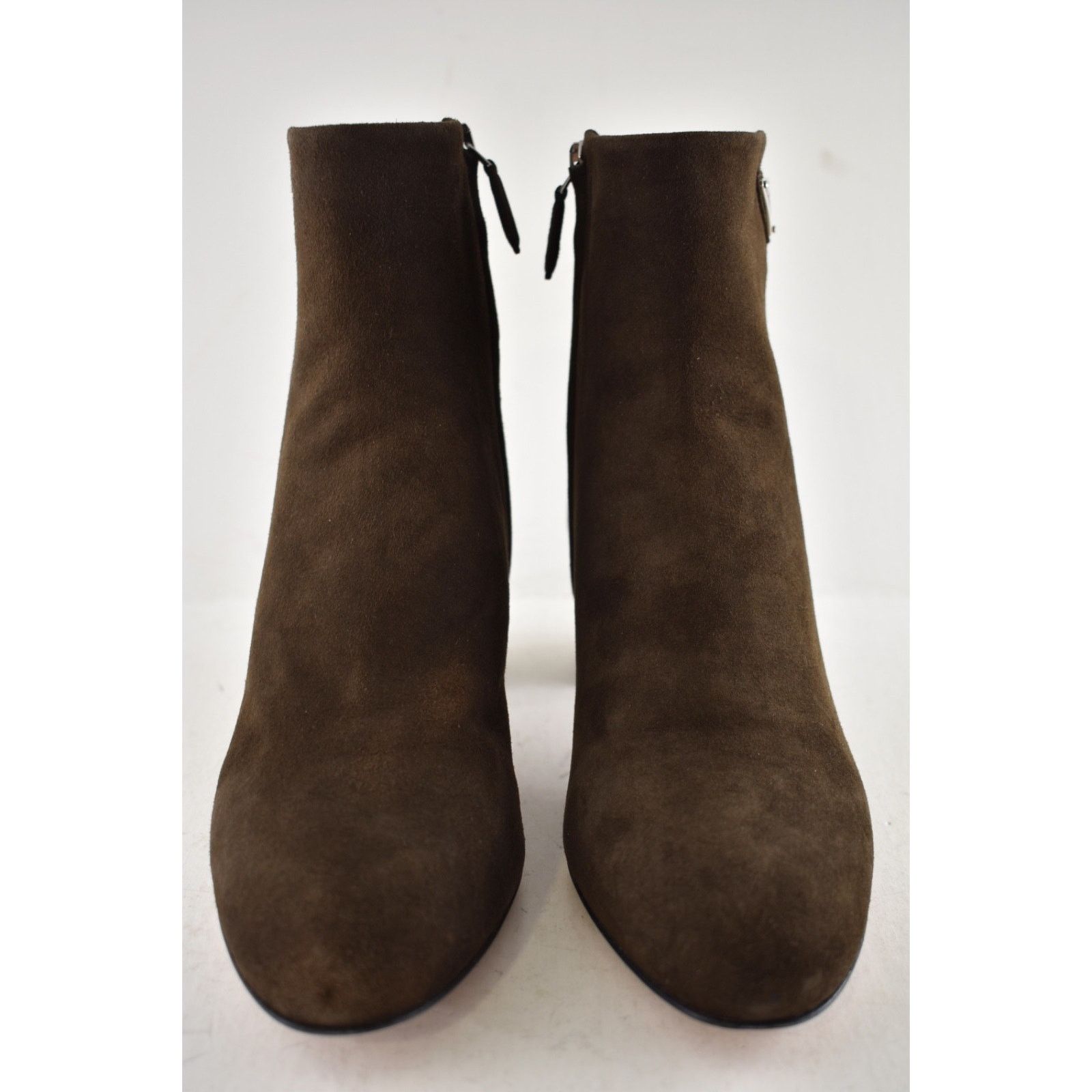 Prada Prada 55MM Moro Chocolate Brown Suede Logo Short Ankle Size US 7.5 / IT 37.5 - 9 Thumbnail