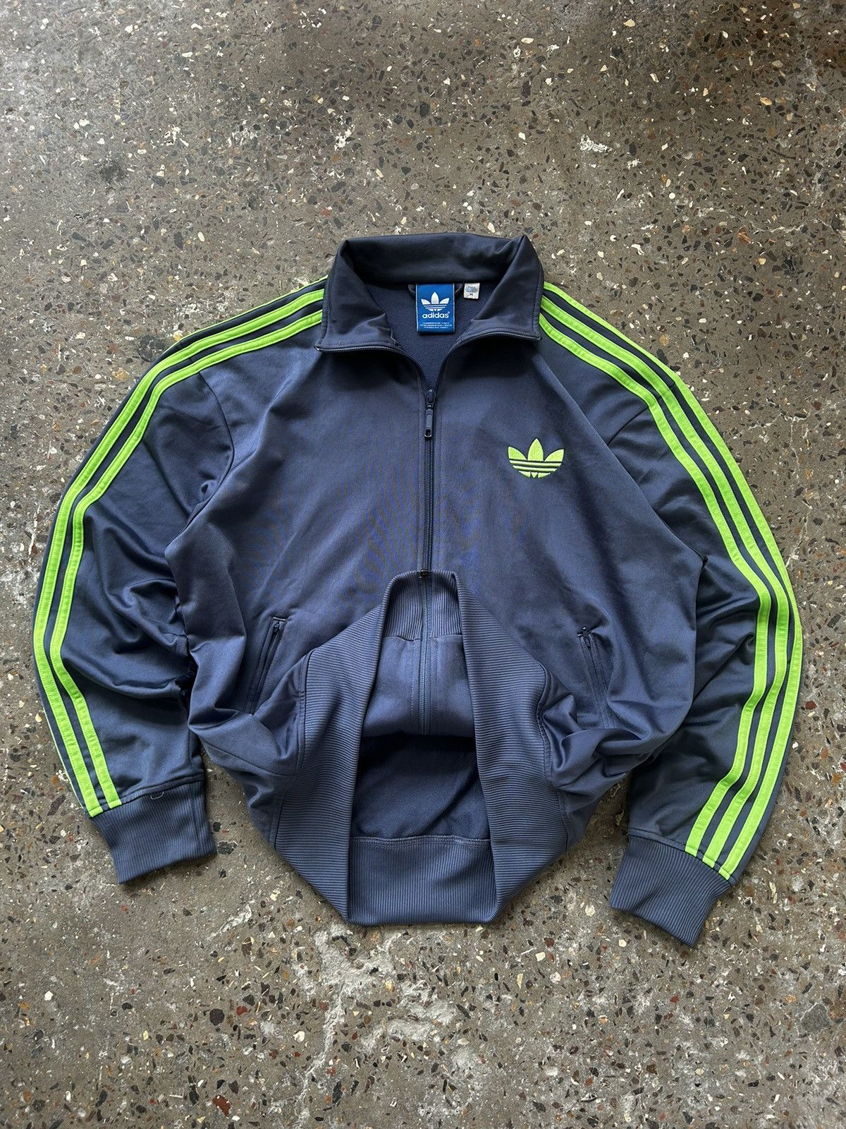 Vintage Adidas Originals Blue Black Firebird Jacket Trefoil Logo offers Mens Size M