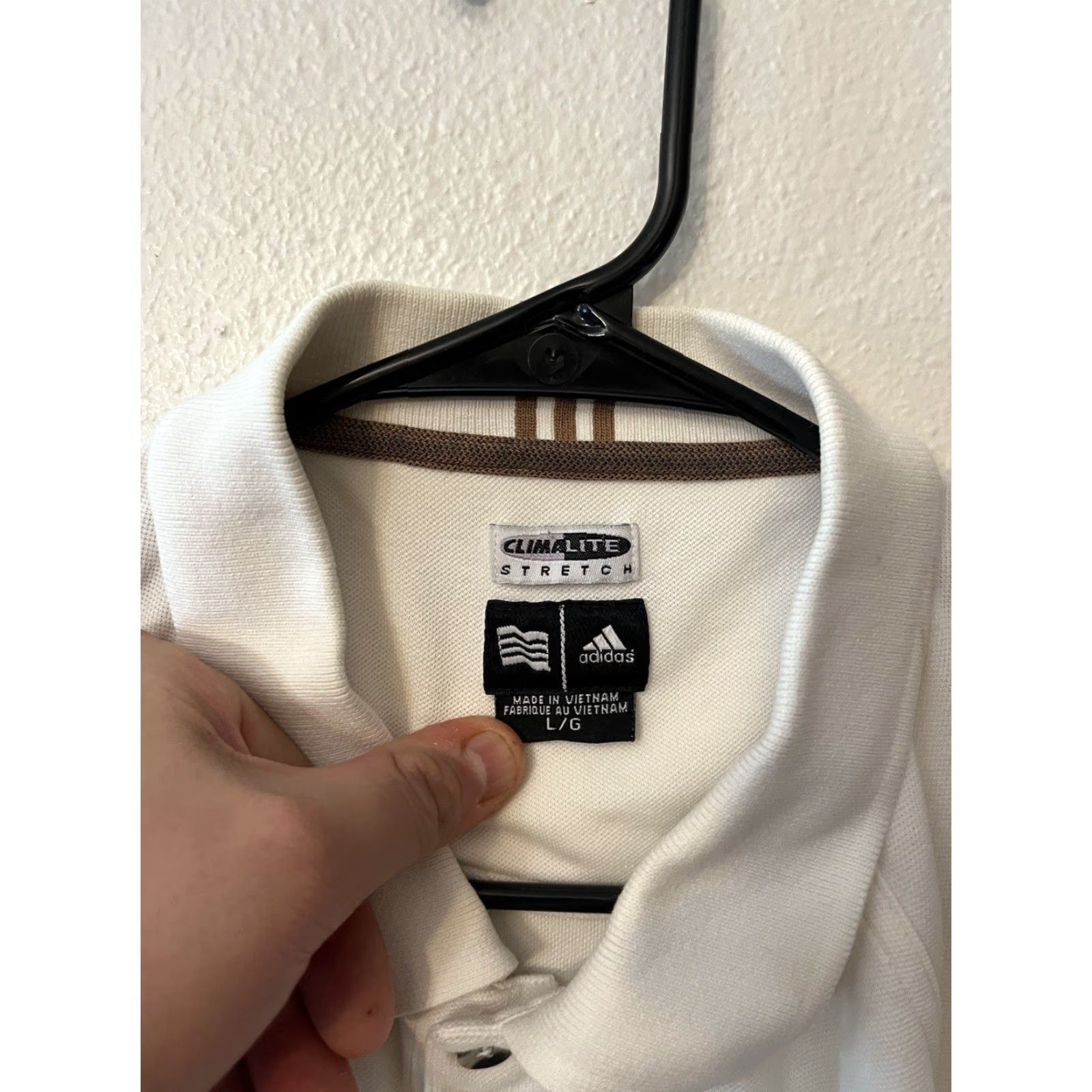Adidas VINTAGE Adidas Golf Polo Shirt Men White ClimaLite Size L Size US L / EU 52-54 / 3 - 2 Thumbnail
