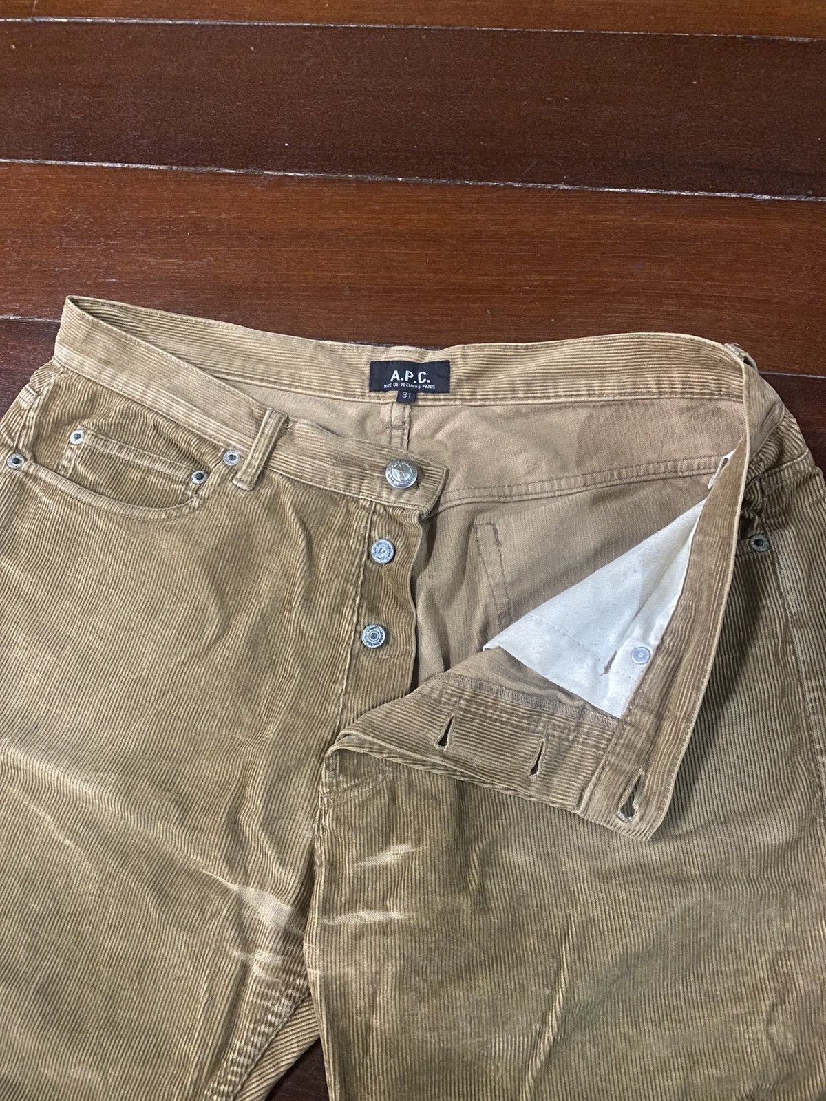 A.P.C. Vintage y2k hiver 2000 A.P.C. Valvet flare faded pants Size US 35 - 14 Thumbnail