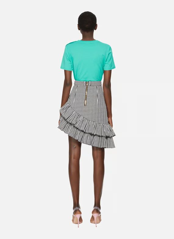 Balmain o1y0625 Mini Skirt in Black/White Size 27" / US 4 / IT 40 - 4 Thumbnail
