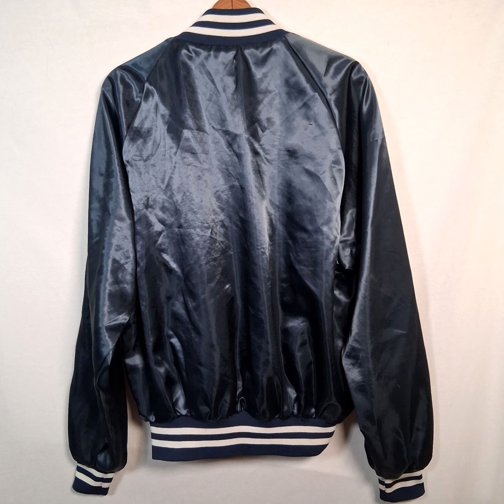 Vintage VINTAGE UAW Local 6 Satin Bomber Jacket XL Blue Labor Union Snap Up Mens Breeches? Size US XL / EU 56 / 4 - 2 Thumbnail