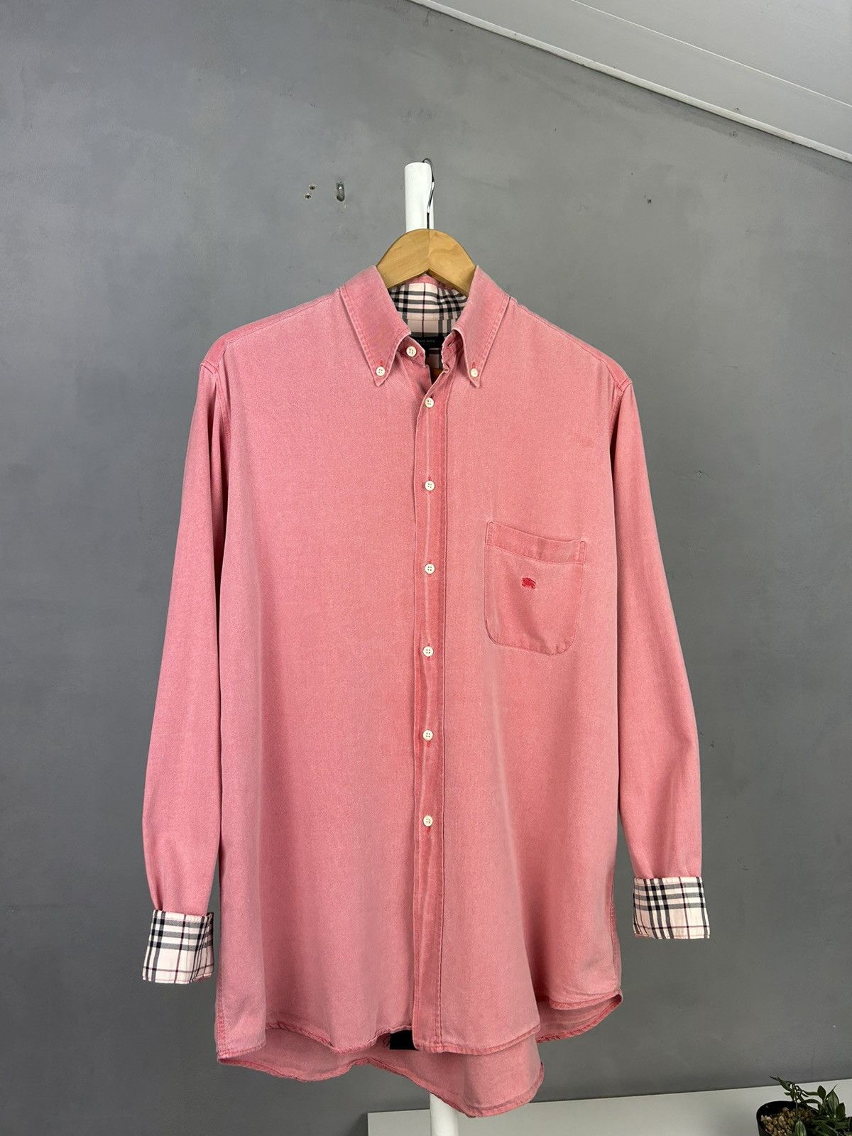 Burberry Burberry London Pink Button Down Shirt Nova Check Size US L / EU 52-54 / 3 - 2 Thumbnail