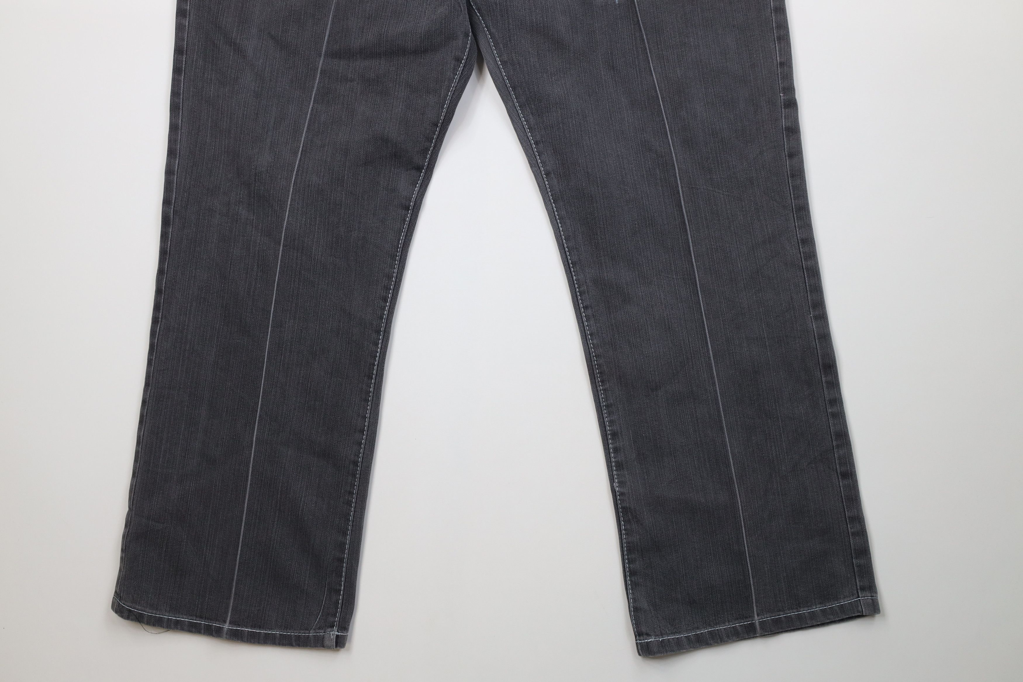 Vintage Vintage 90s Y2K Streetwear Wide Leg Denim Jeans Plaid Gray Size US 40 / EU 56 - 4 Thumbnail