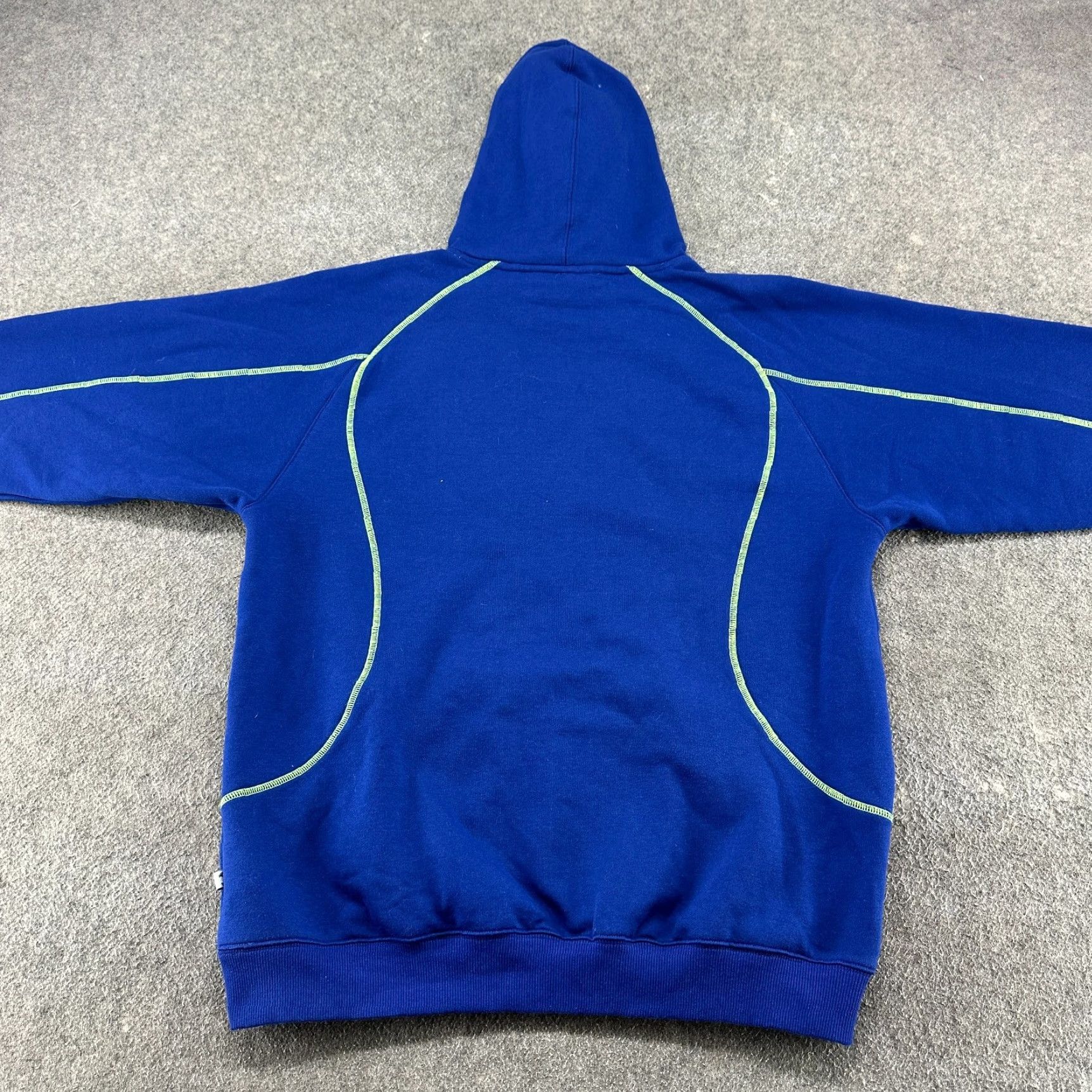 Vintage VINTAGE Samurai Rugby Hoodie Mens XL Blue Pullover Thermal Fleece Logo Drawstring Crew Neck 90s Size US XL / EU 56 / 4 - 6 Thumbnail