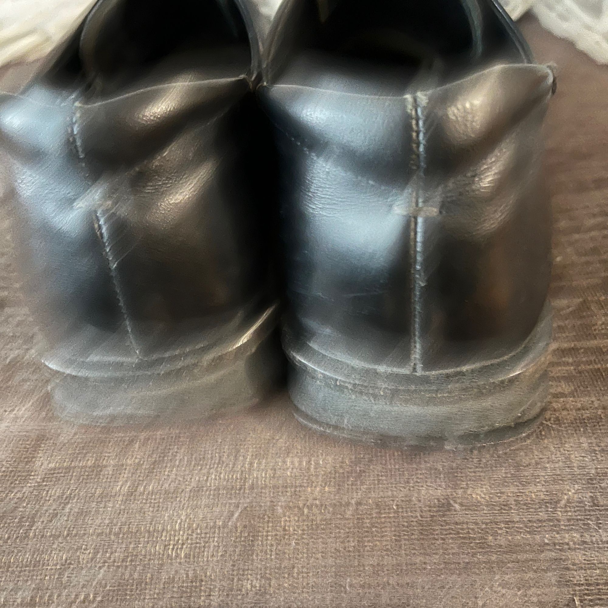 Prada Vintage PRADA Men's Black Square Toe Lace Up Oxford Derby Size US 8 / EU 41 - 4 Thumbnail
