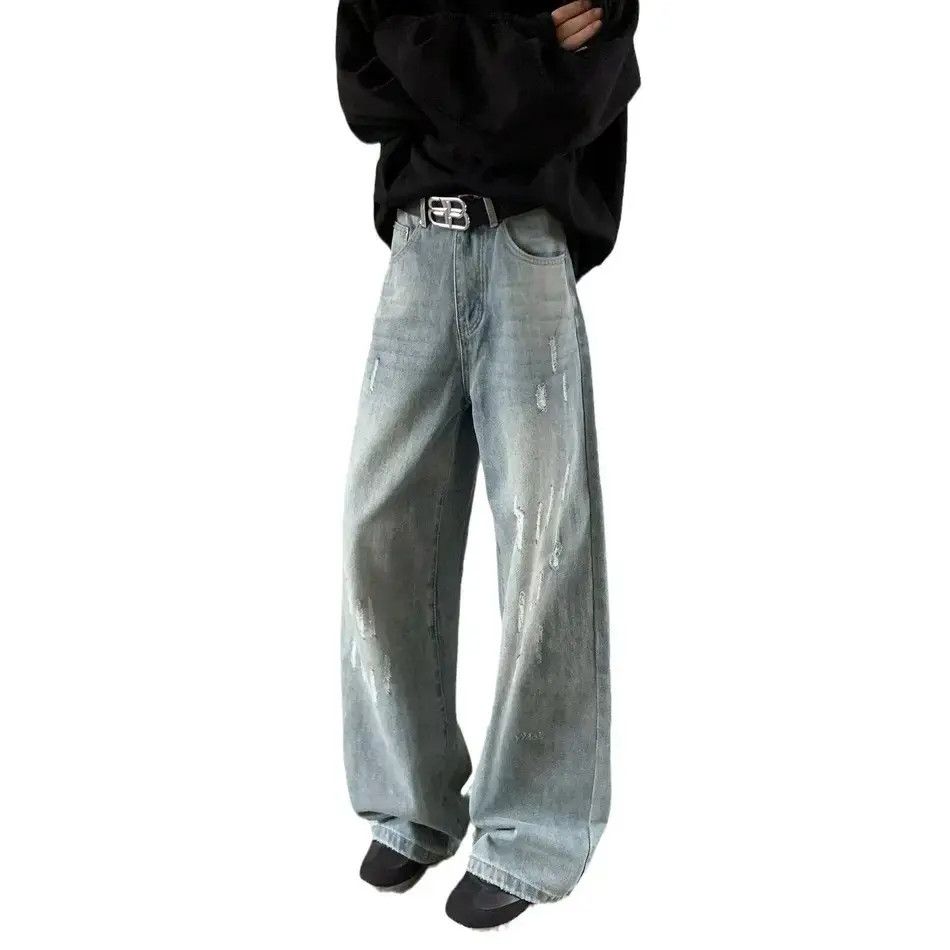 Japanese Brand Retro loose high street wide leg jeans Size US 32 / EU 48 - 5 Thumbnail