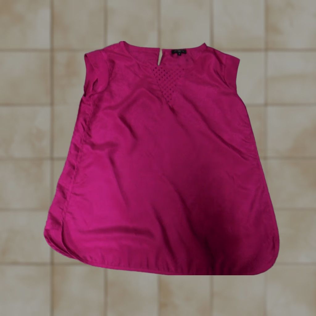 Vintage The Limited Blouse Sleeveless Purple Regular Small Womens Stretch Knit Pocket Casual Modern 90s? Size S / US 4 / IT 40 - 1 Thumbnail