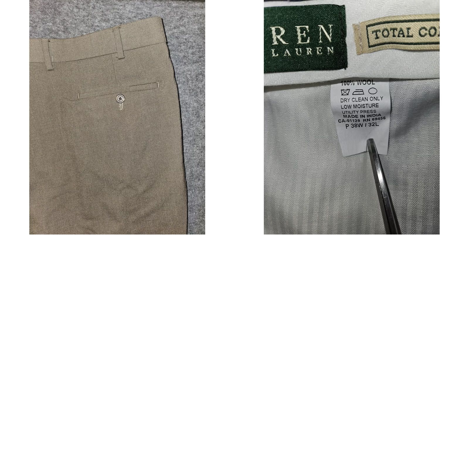 Ralph Lauren Lauren Ralph Lauren Wool Dress Pants Men's 38x30 Brown High Rise Cuffed Dress Pants Size US 38 / EU 54 - 8 Thumbnail