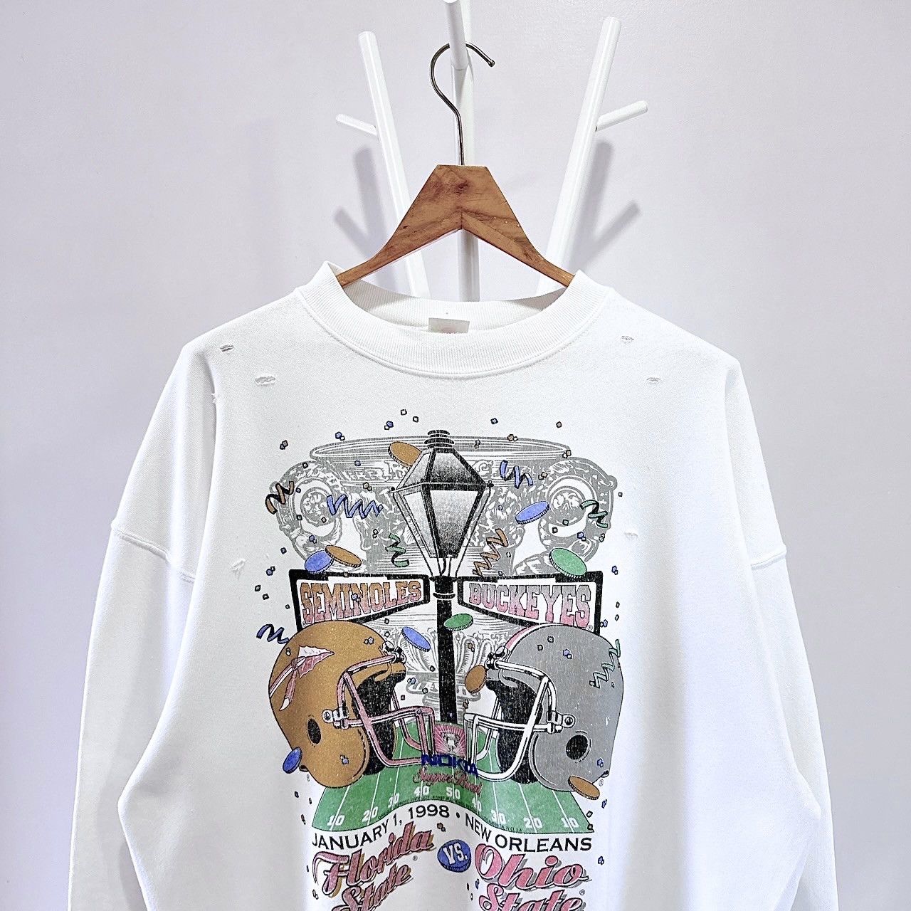 Fruit Of The Loom × Vintage 90s Florida Seminoles Vs Ohio State Badgers sweatshirt/ XL Size US XL / EU 56 / 4 - 3 Thumbnail