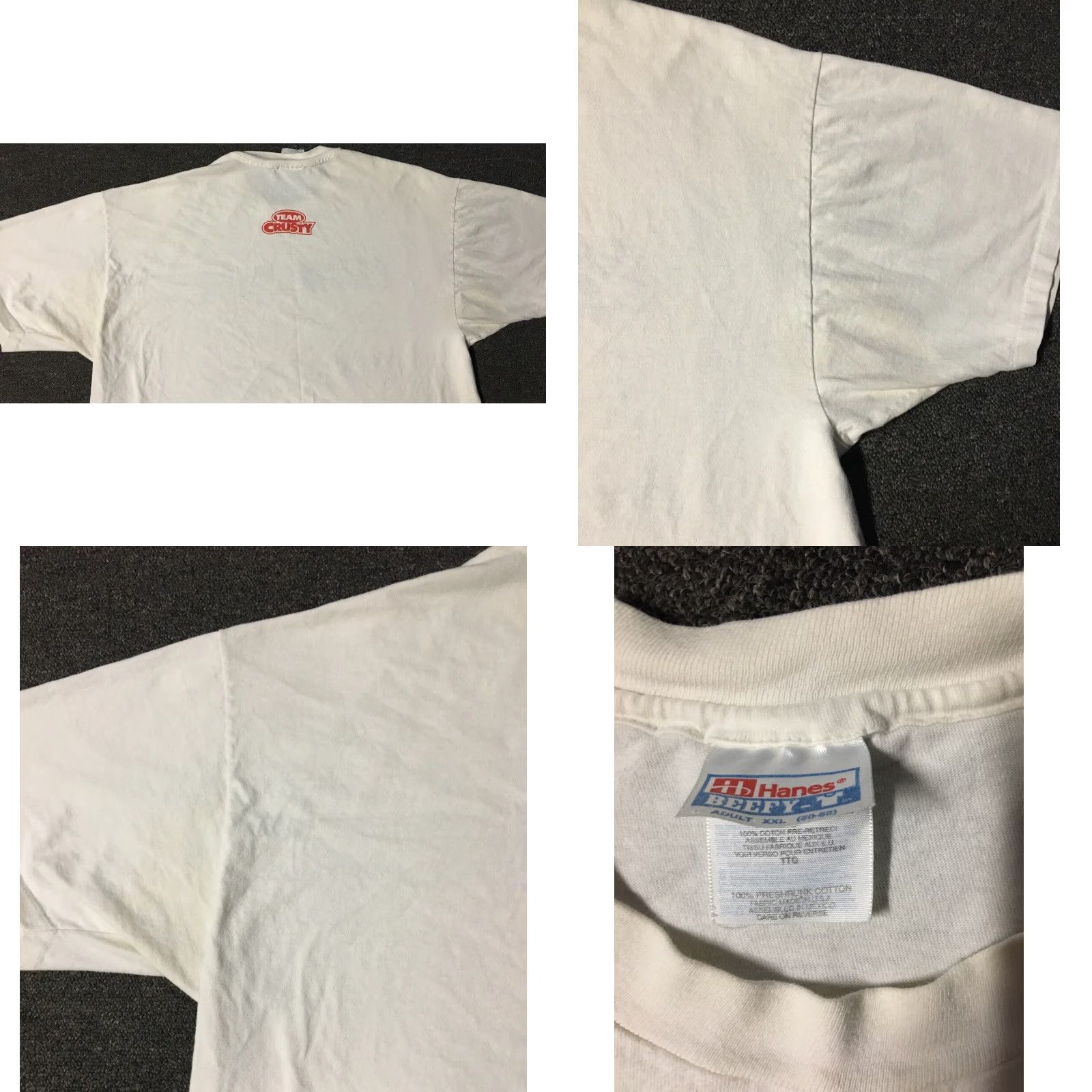 Rusty Vtg 90s Crusty Middle Finger Faded Tommy Flag Shirt XXL Funny Crude Joke Grunge Shirt Mens 2XL White USA Parody Distressed Style Size US XXL / EU 58 / 5 - 9 Thumbnail