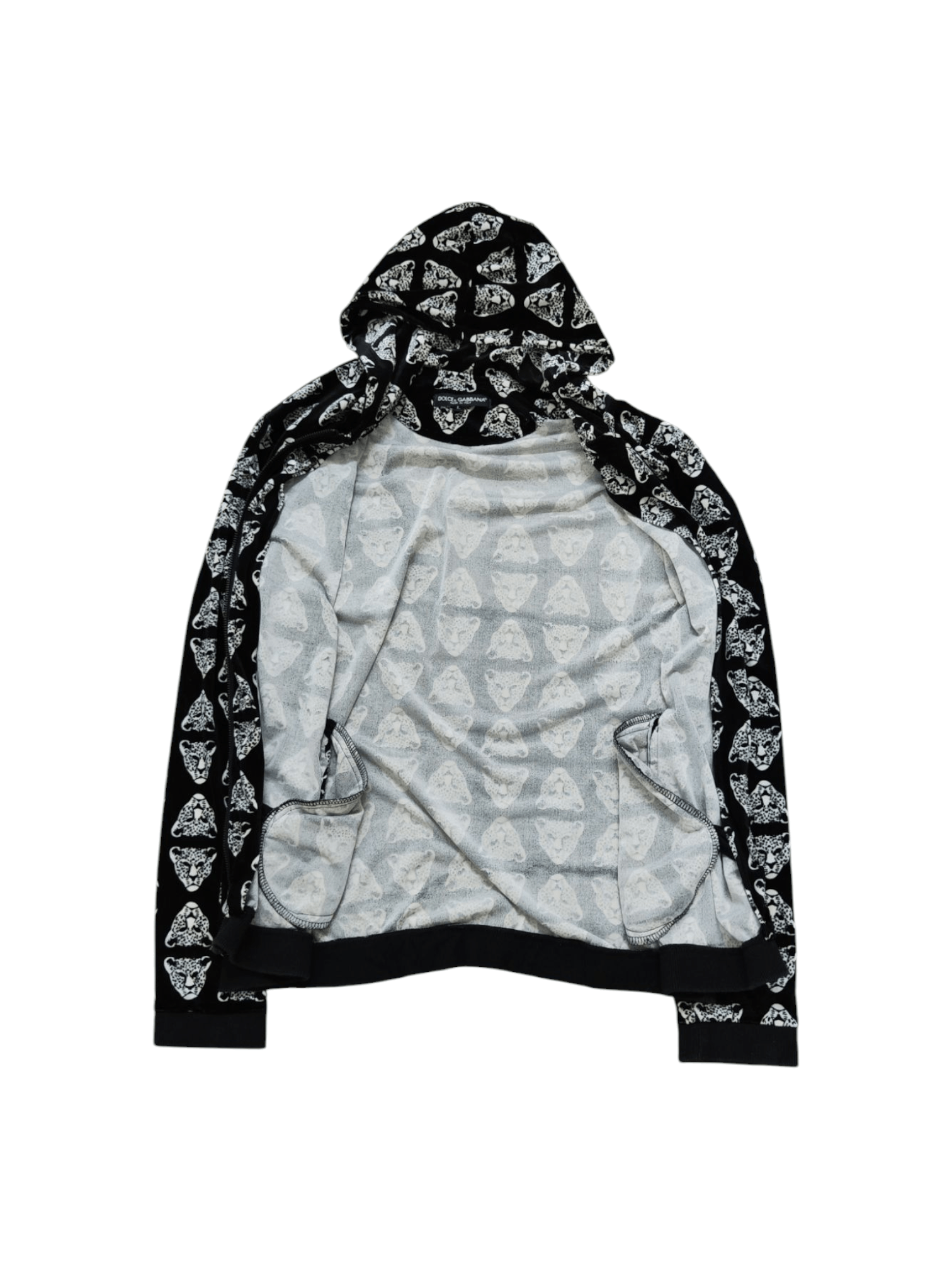 Dolce & Gabbana Dolce & Gabbana - Fullprinted Leopard Head Hoodie Size M / US 6-8 / IT 42-44 - 4 Thumbnail