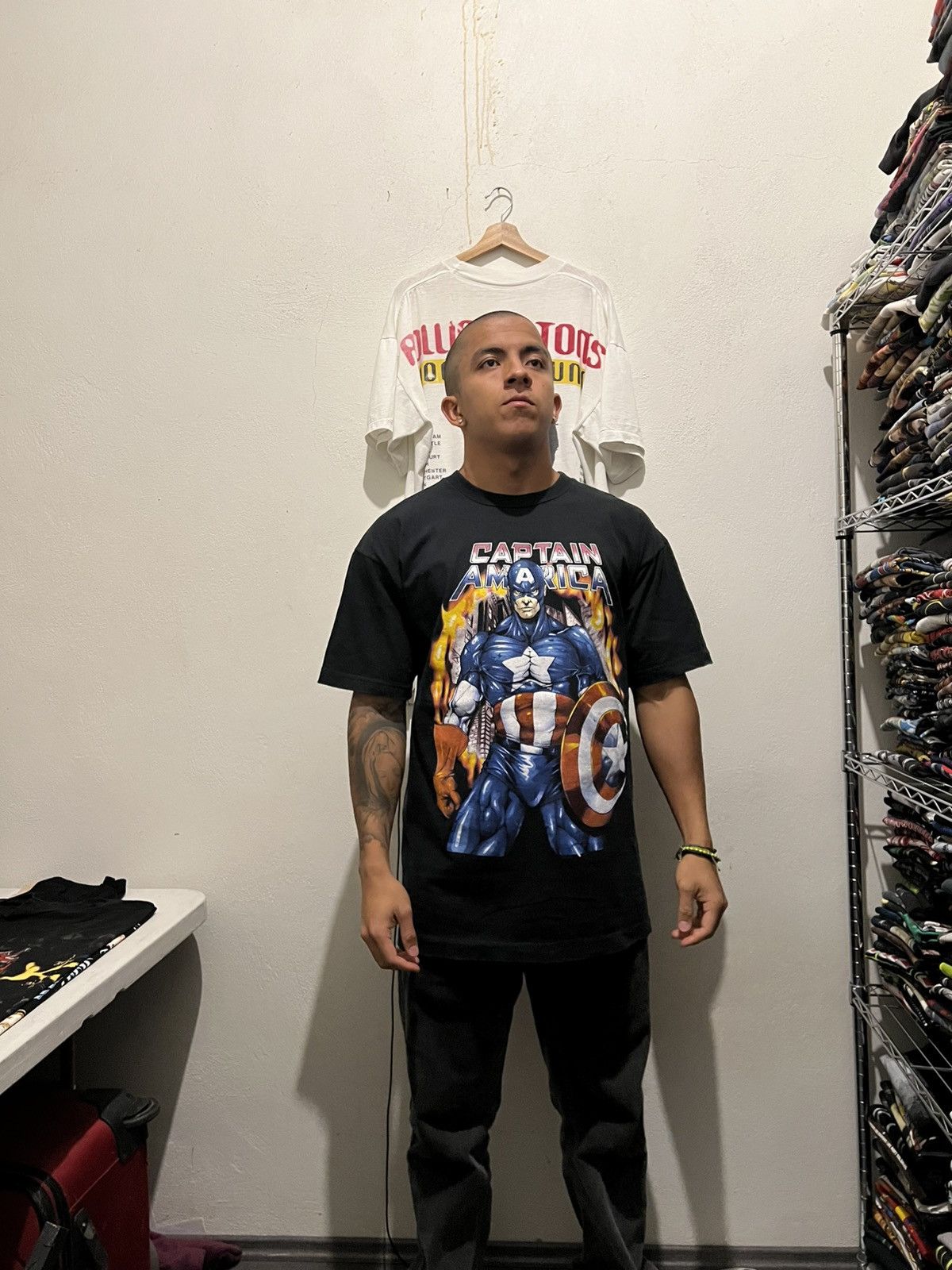 90s Captain America Mexican Bootleg Era Evil Superhero Tee