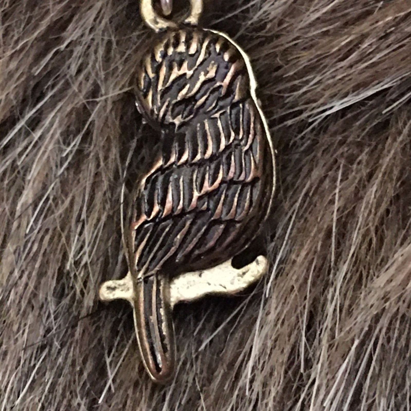 Vintage Vintage rhinestone owl pendant long gold chain Size ONE SIZE - 2 Thumbnail
