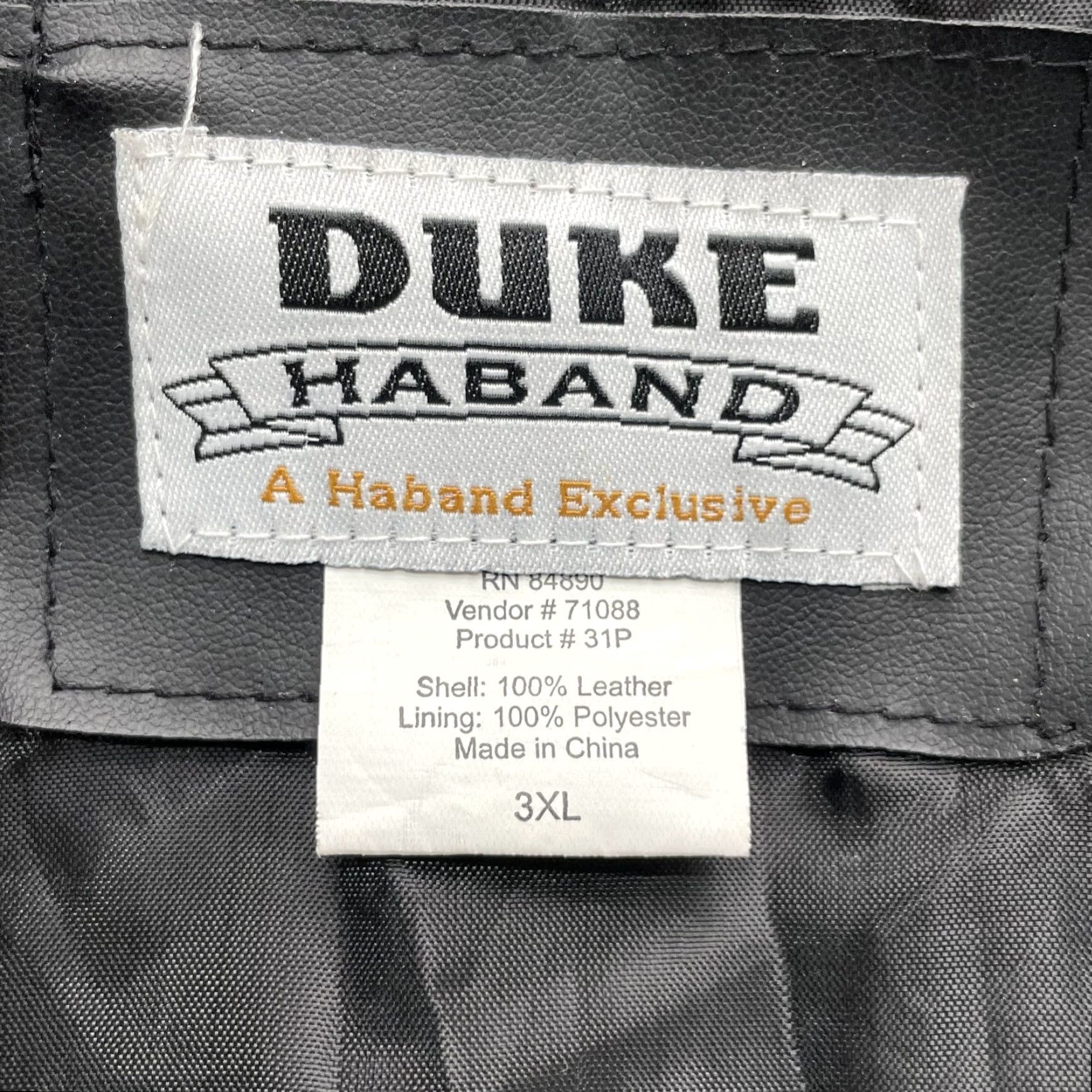 Haband VINTAGE Haband 100% Leather Vest Men 3XL Biker Motorcycle Western Cowboy Riding 90s Size US XXL / EU 58 / 5 - 3 Thumbnail