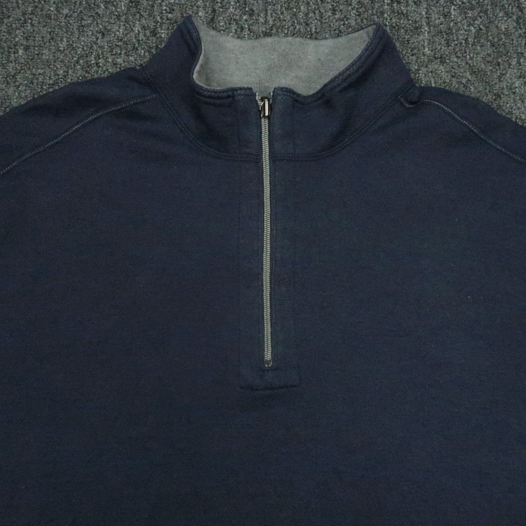 Tommy Bahama VINTAGE Tommy Bahama Sweater Shirt Men 2XL Reversible Half Zip Blue Gray 1/2 Zip Mock Neck Winter Fall 90s Mens Size US XXL / EU 58 / 5 - 2 Thumbnail