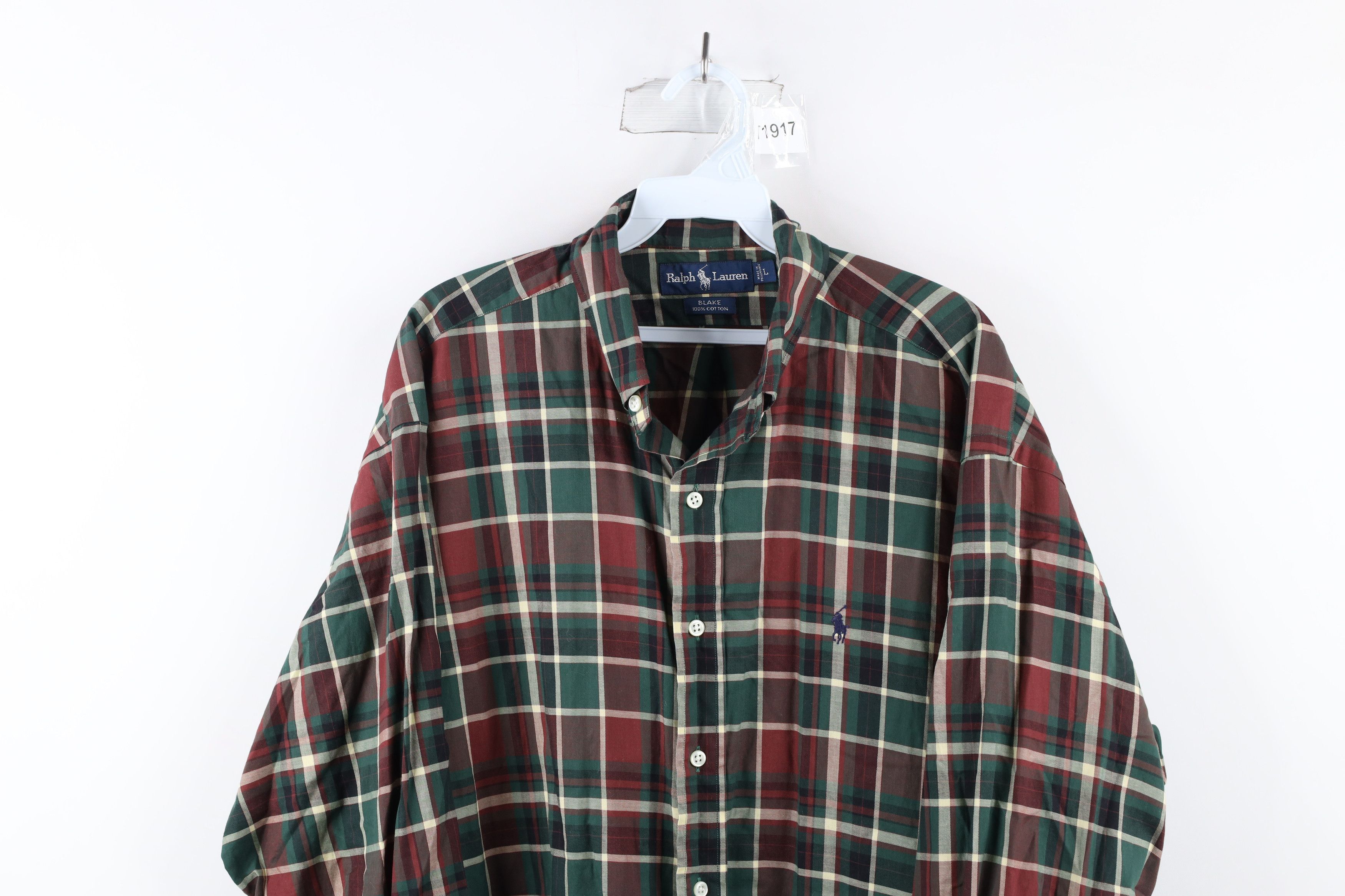 Polo Ralph Lauren Vintage 90s Ralph Lauren Collared Button Down Shirt Plaid Size US L / EU 52-54 / 3 - 2 Thumbnail