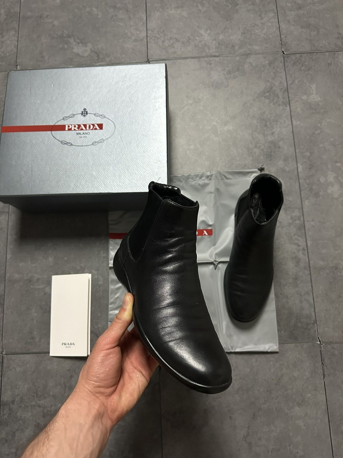 Prada leather boots prada Size US 6 / IT 36 - 2 Thumbnail
