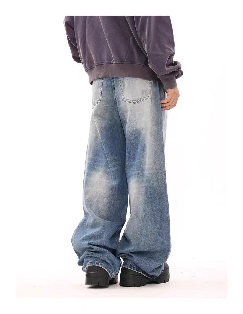 Japanese Brand × Vintage Vintage street washed and worn loose jeans Size US 28 / EU 44 - 8 Thumbnail