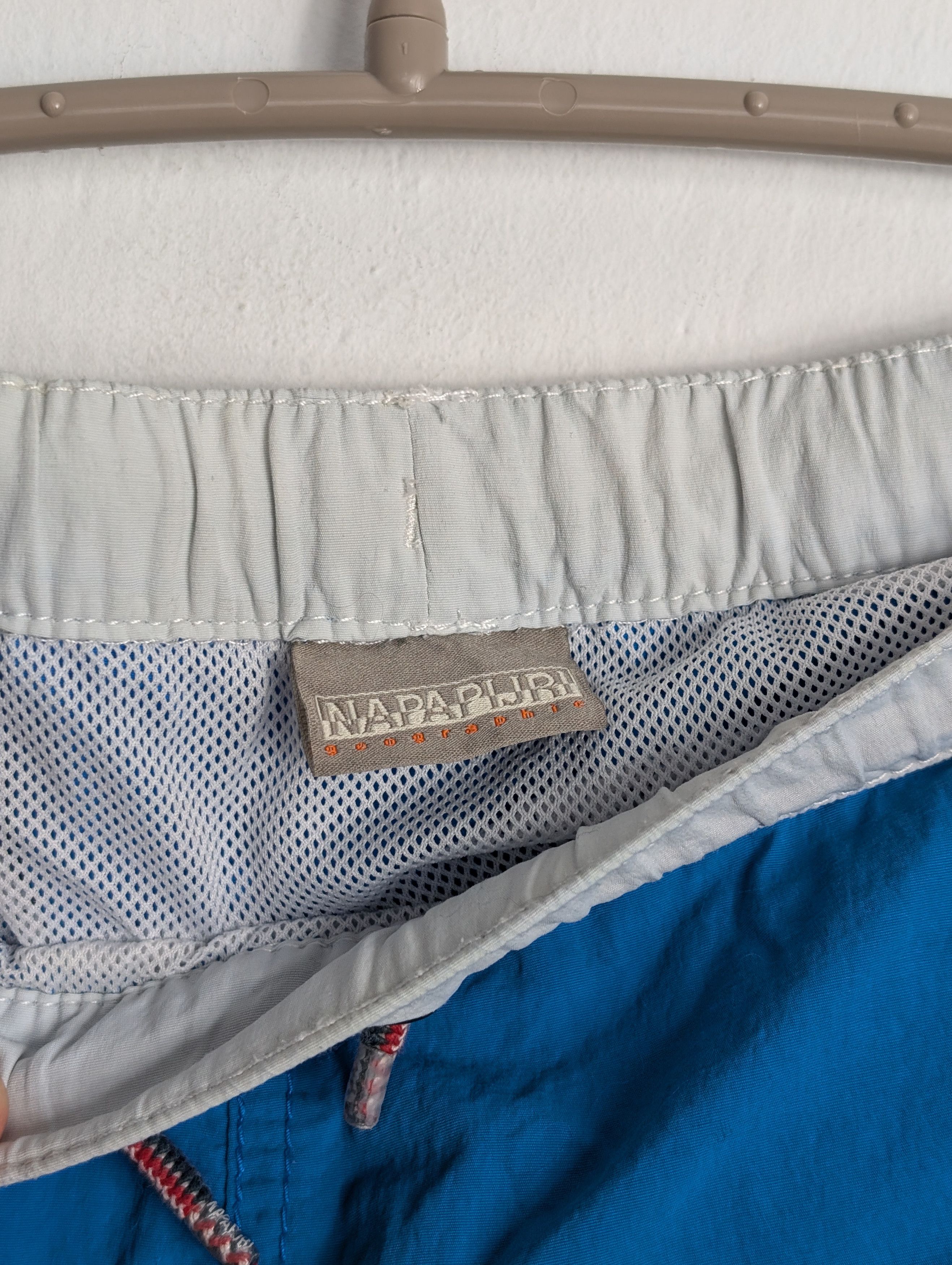 Napapijri Napapijri Swim Shorts Blue Logo Swimwear Y2K Surf Style Size US 32 / EU 48 - 3 Thumbnail