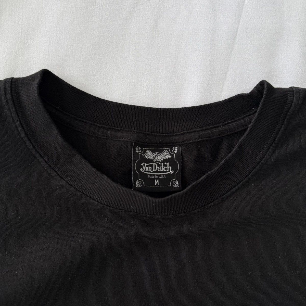 Von Dutch White Weld Wordmark T-shirt Size US M / EU 48-50 / 2 - 5 Thumbnail