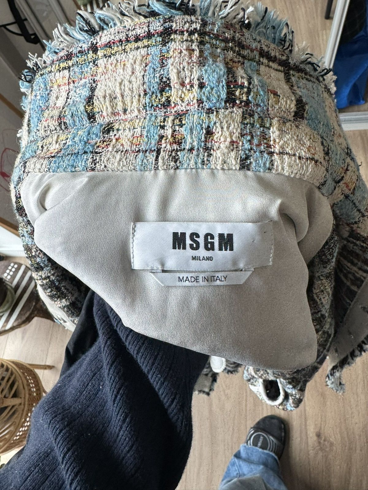 MSGM Unique MSGM Frayed Tweed Chanel-inspo Jacket Size L / US 10 / IT 46 - 5 Thumbnail