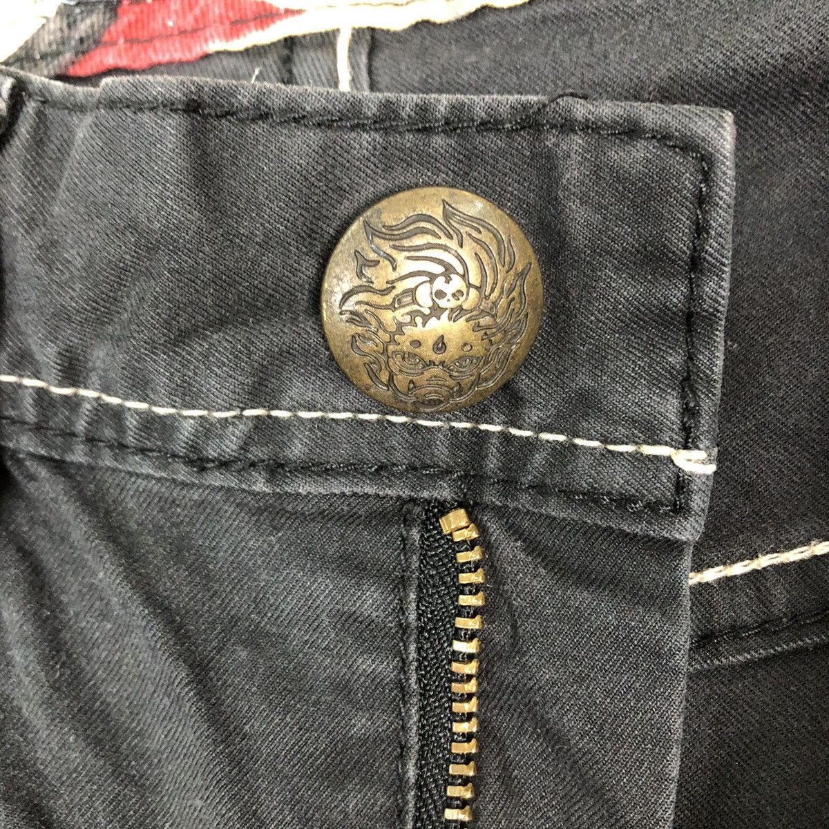 Japanese Brand 🔥VINTAGE SUKAJAN SHORT PANTS DENIM MASTER JIZO BIG LOGO Size US 32 / EU 48 - 16 Thumbnail