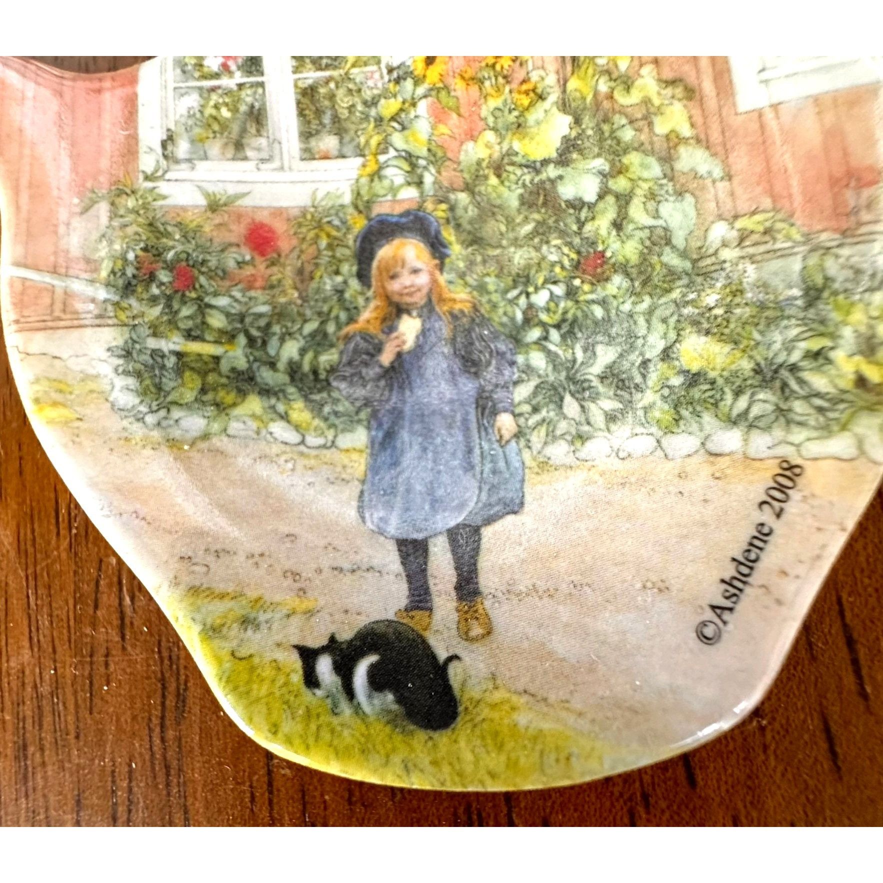 Other Ashdene Tes Bag Holder Girl with Cat Sunflowers 2008 Austral Size ONE SIZE - 3 Thumbnail