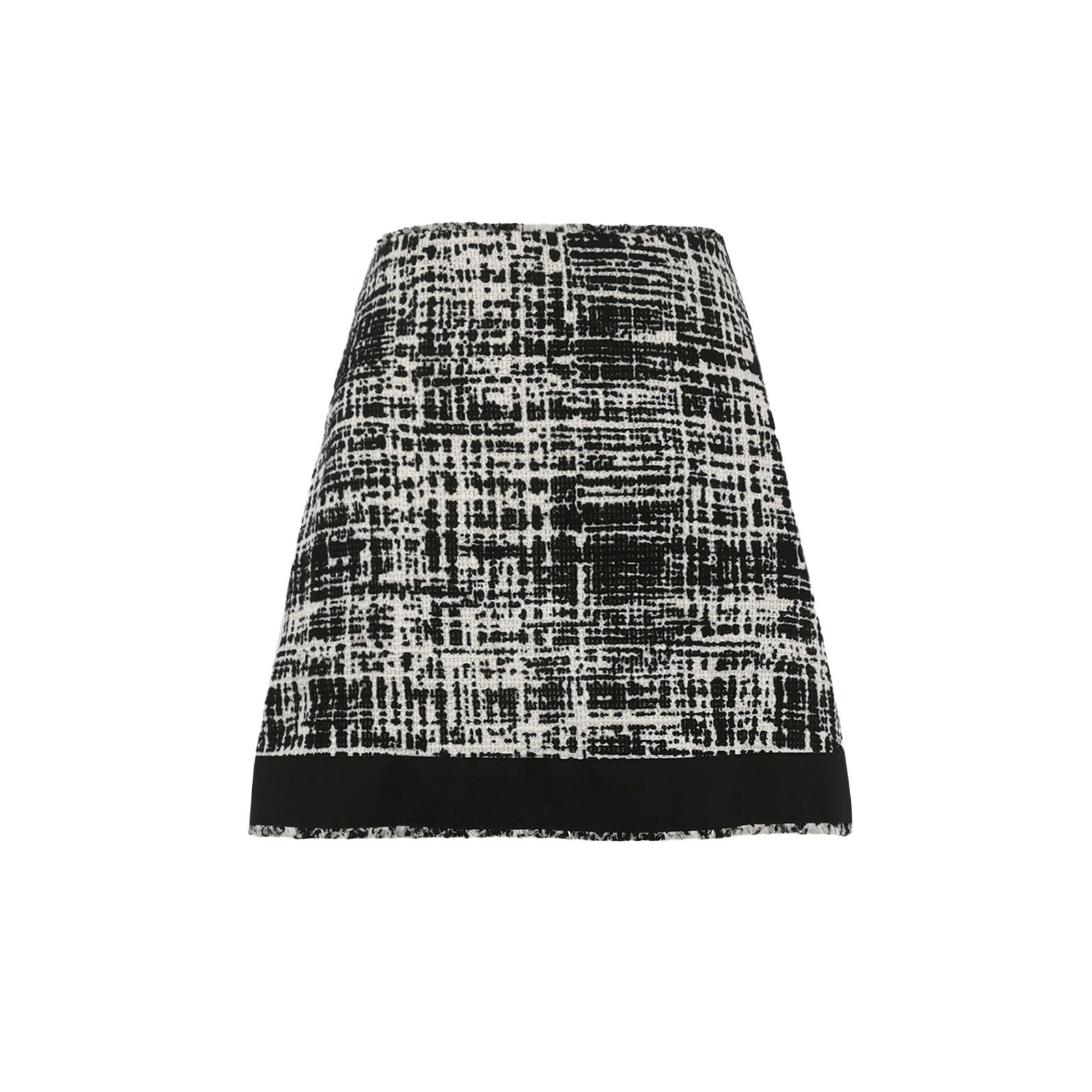 Prada Prada Colorblock Cotton-Linen Blend Skirt 0089 Size 40" / US 18 - 1 Thumbnail