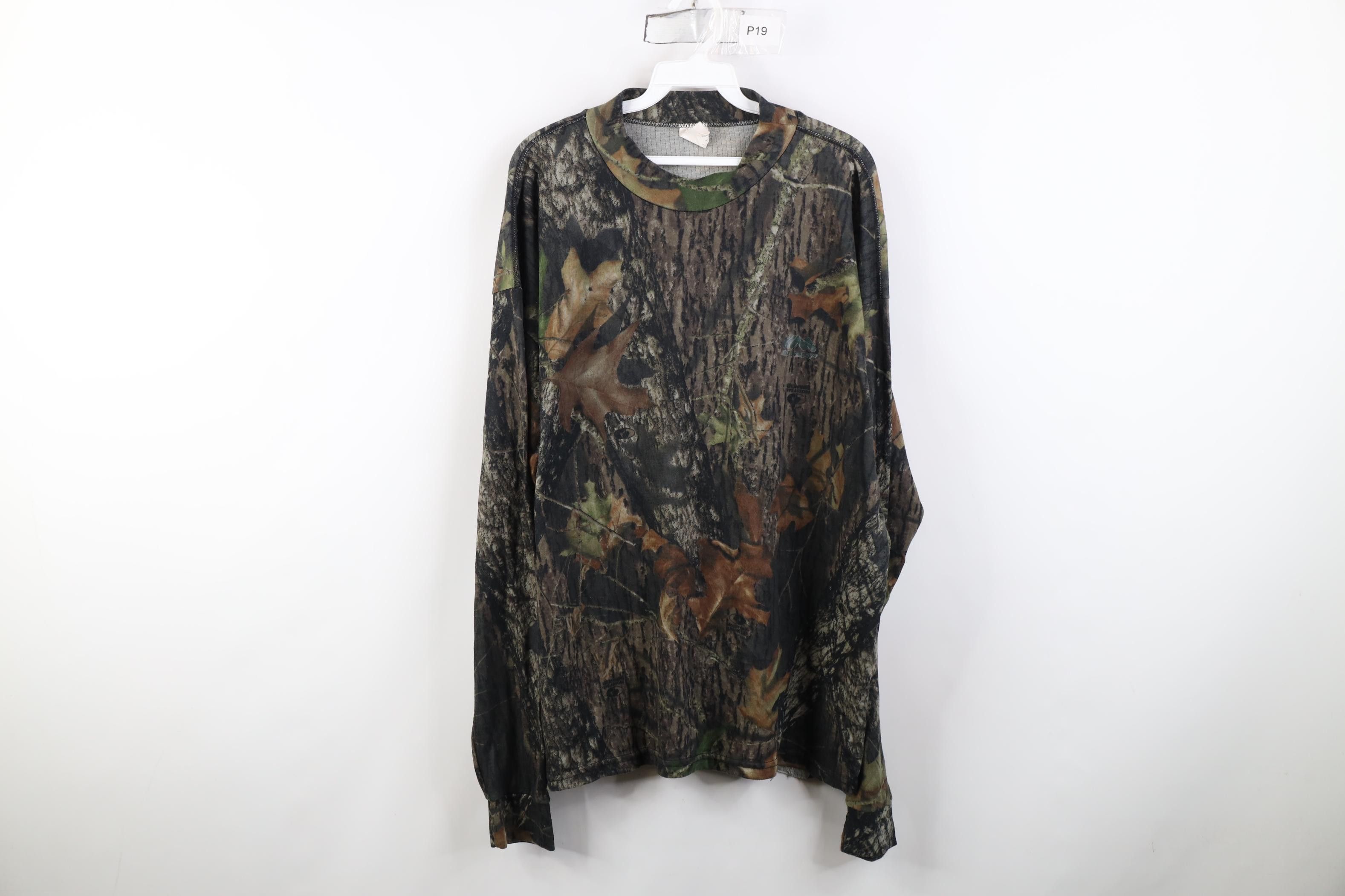 Vintage Vintage 90s Streetwear Mossy Oak Camouflage Thermal T-Shirt Size US XXL / EU 58 / 5 - 1 Thumbnail