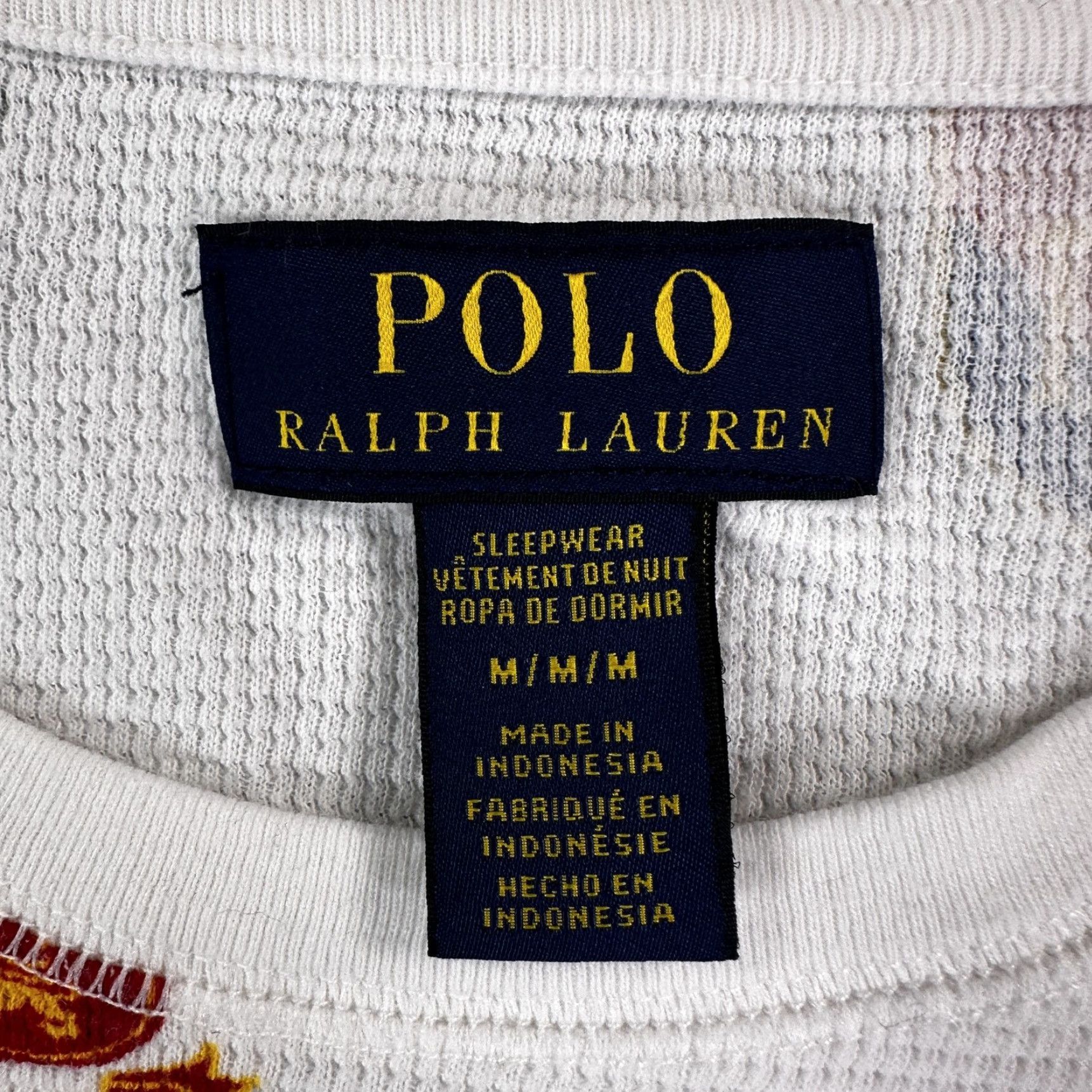 Polo Ralph Lauren Polo Ralph Lauren Pajama Top Mens M White Crest Thermal Knit Sleepwear Size US M / EU 48-50 / 2 - 2 Thumbnail