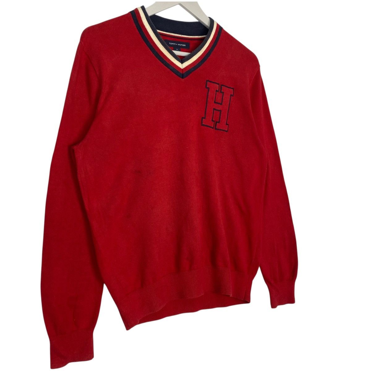 Vintage Vintage Tommy Hilfiger Long Sleeve T-Shirt Embroidered Red Size US M / EU 48-50 / 2 - 2 Thumbnail