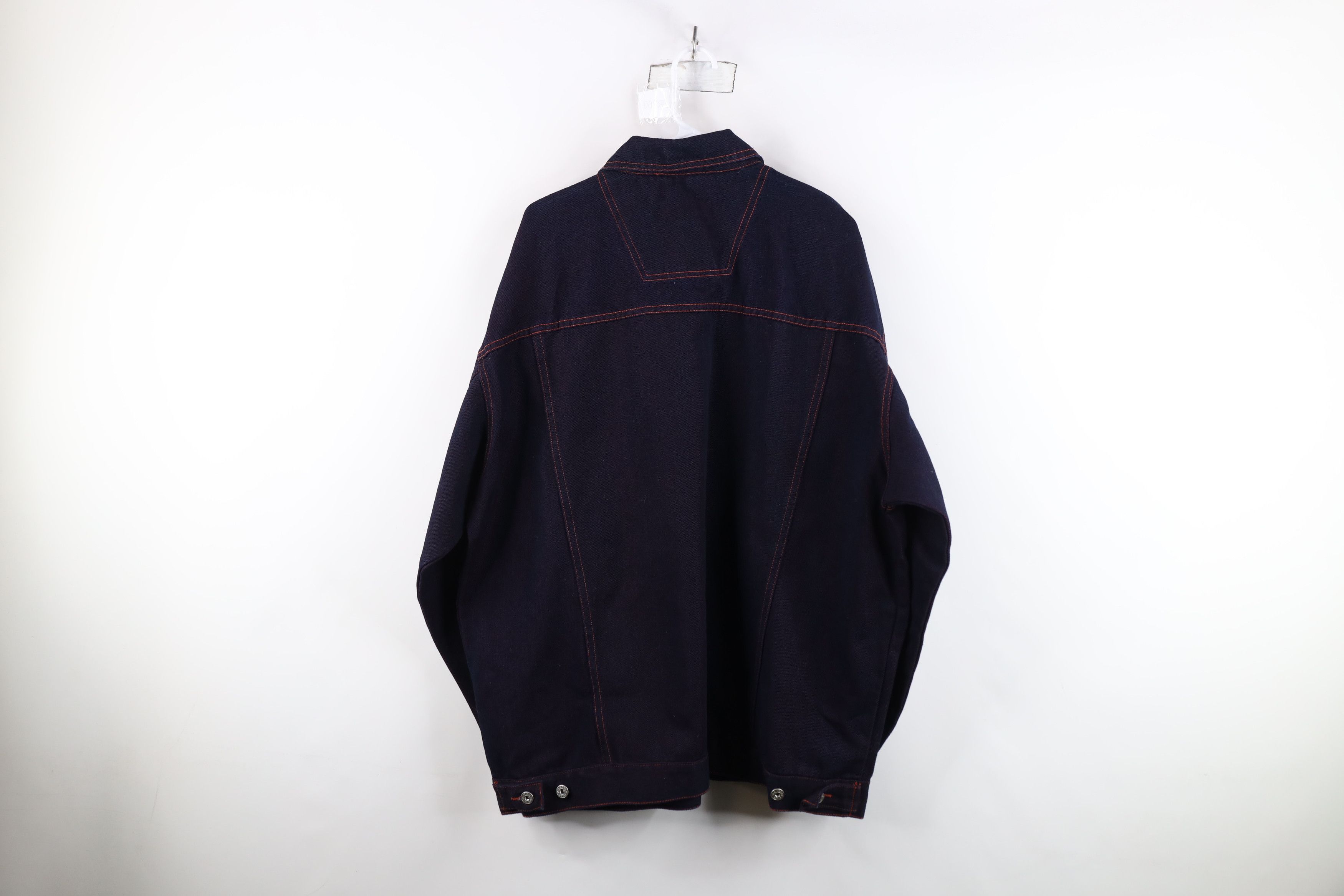 Vintage Vintage 90s Y2K Streetwear Denim Jean Trucker Jacket Indigo Size US XXL / EU 58 / 5 - 12 Thumbnail