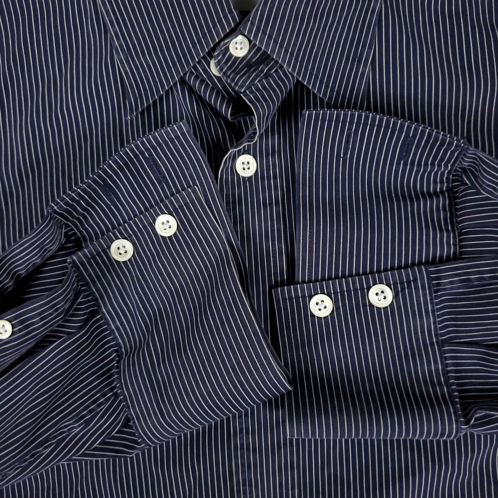 Faconnable Façonnable Shirt Mens 2XL Purple Striped Button-Up Long Sleeve Casual Dress Shirt Button-Down Collar Men’s Classic Colorful Modern Preppy Size US XXL / EU 58 / 5 - 3 Thumbnail