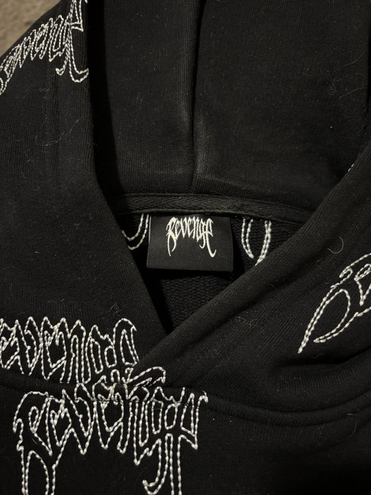 Revenge ONYX ALLOVER EMBROIDERED LOGO HOODIE REVENGE Size US L / EU 52-54 / 3 - 4 Thumbnail