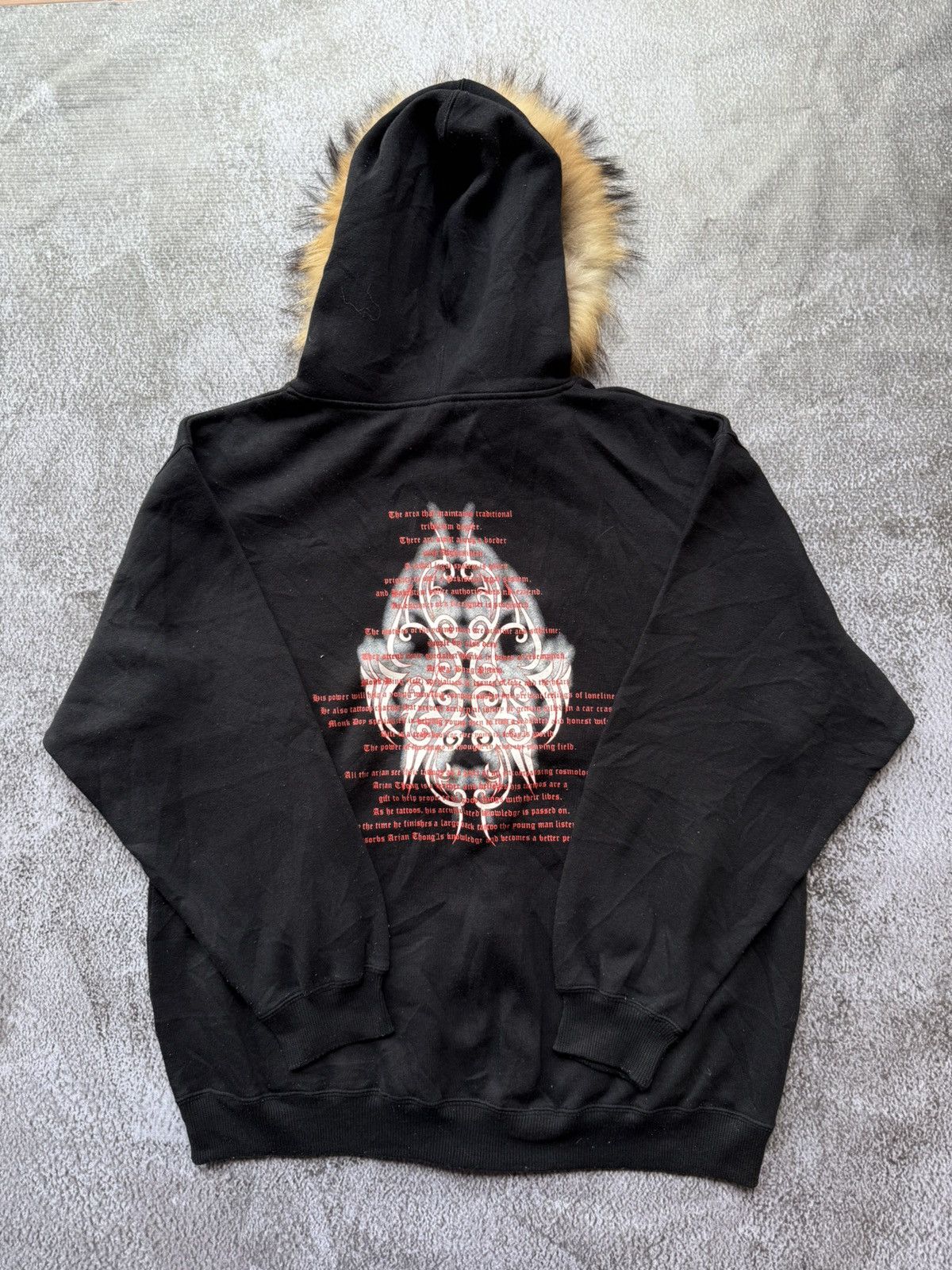 Hysteric Glamour Tribal Poem Zip Fur Hoodie Ifsixwasnine Lgb Style Size US XL / EU 56 / 4 - 2 Thumbnail