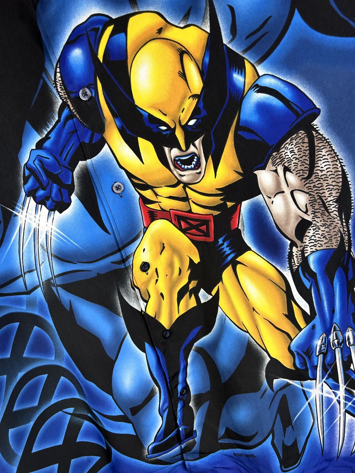 Marvel Comics × Vintage Vintage Marvel 2001 X Men Wolverine AOP Button Up Shirt Size US XXL / EU 58 / 5 - 3 Thumbnail