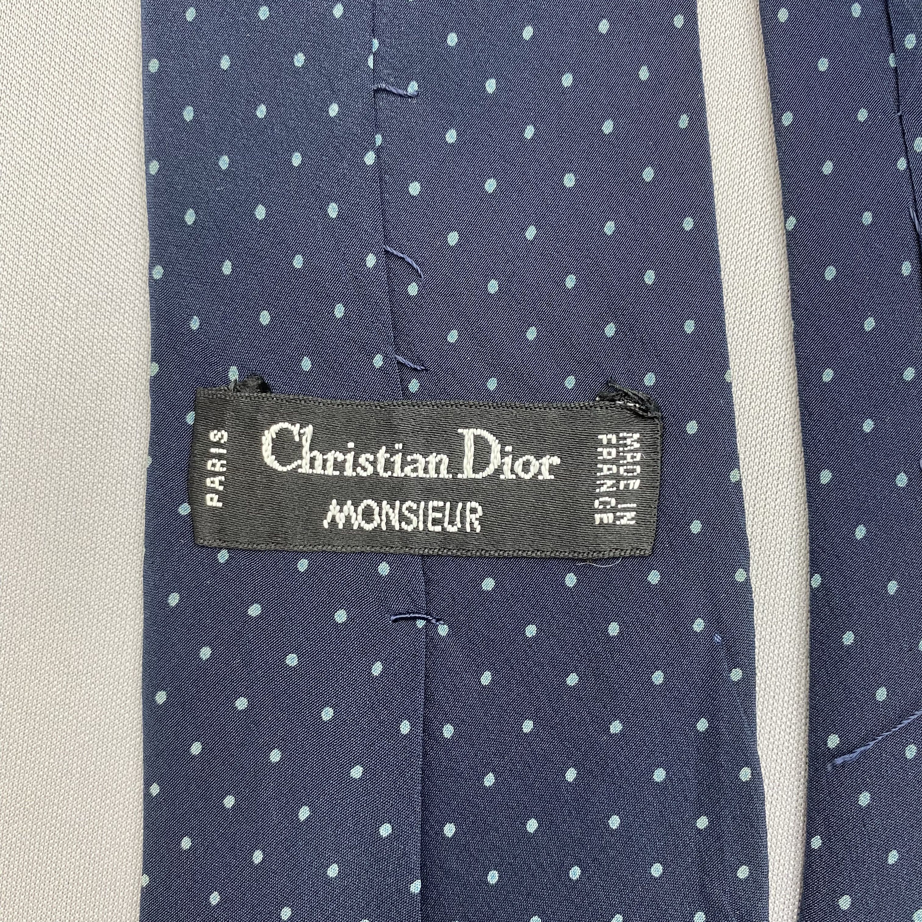 Japanese Brand Vintage Christian Dior SILK Necktie Cravate Pure Silk Size ONE SIZE - 7 Thumbnail