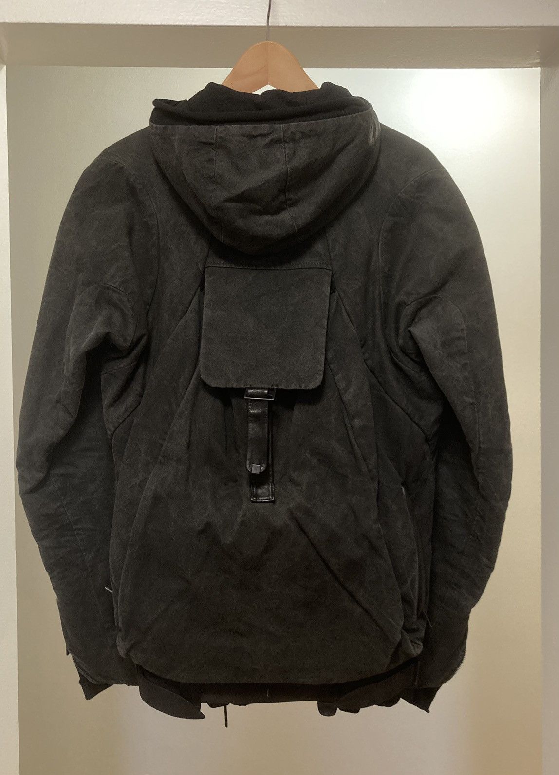 image of Layer 0 Layer-0 Ergonomic Caban Jacket W/ Backpack in Grey, Men's (Size Medium)