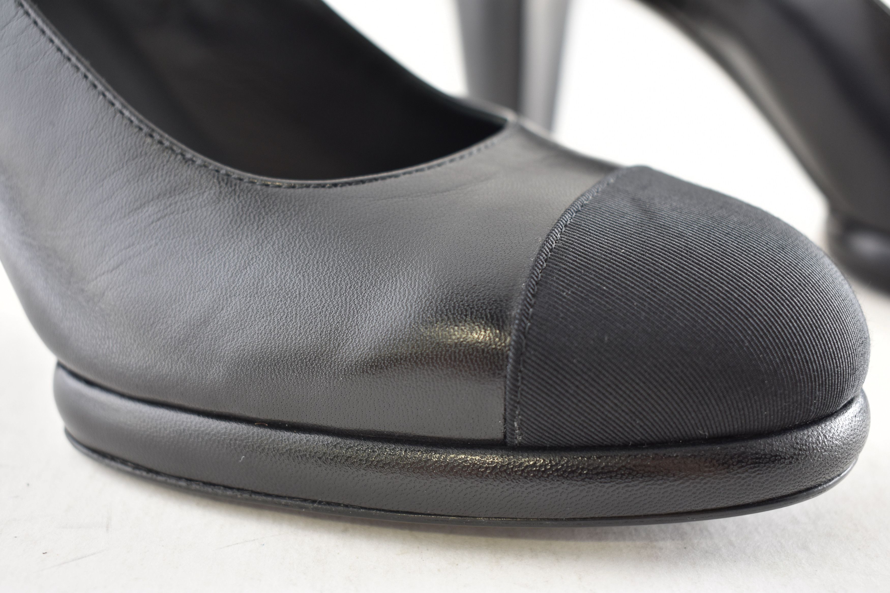 Chanel Chanel 24B CC Logo Ankle Strap Block Heel Platform Pumps 41 Size US 11 / IT 41 - 5 Thumbnail